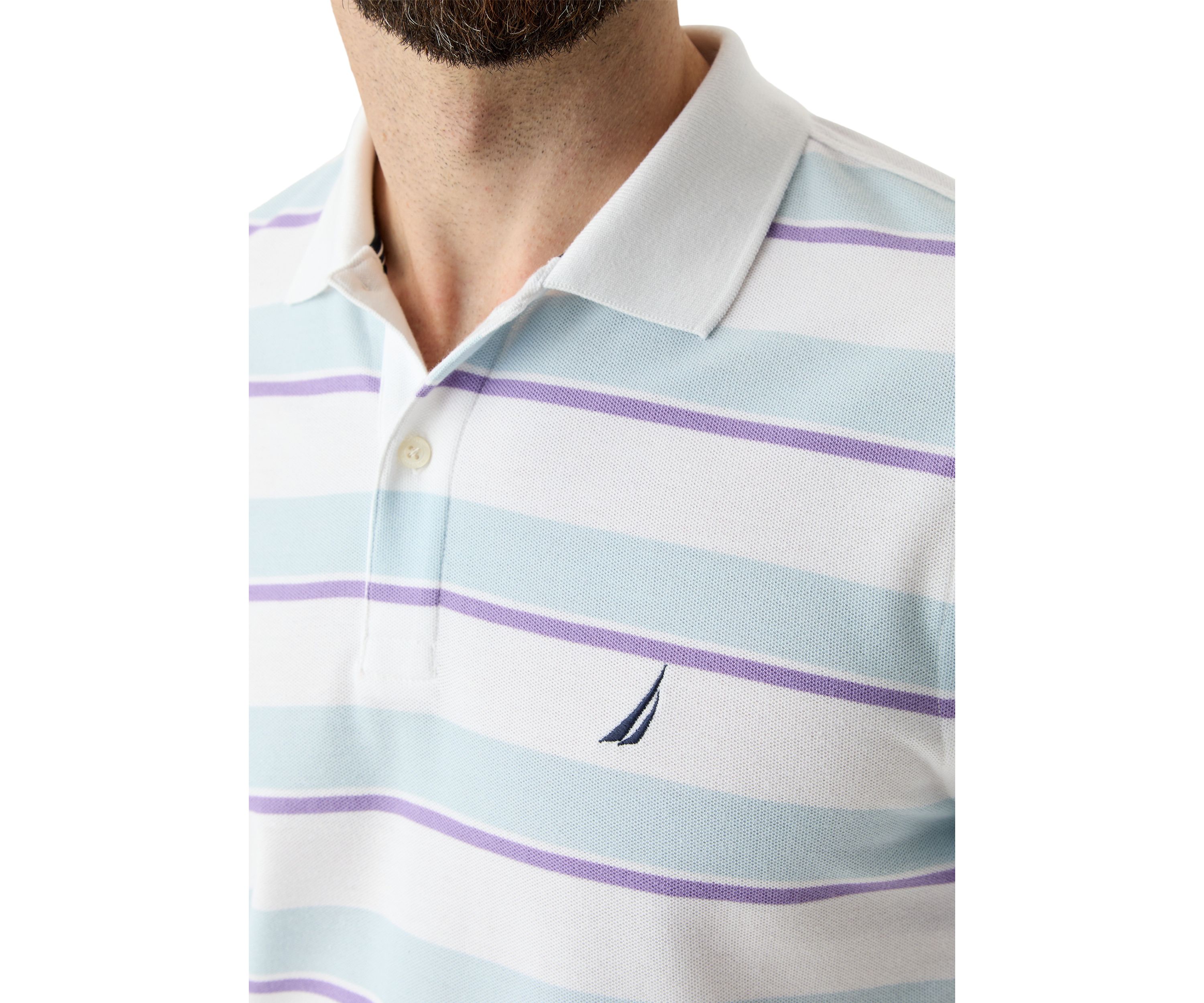  Classic Fit Striped Deck Polo Shirt