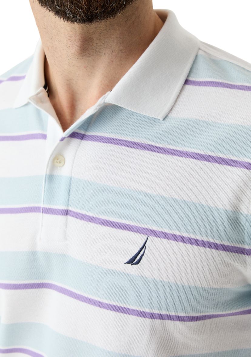  Classic Fit Striped Deck Polo Shirt