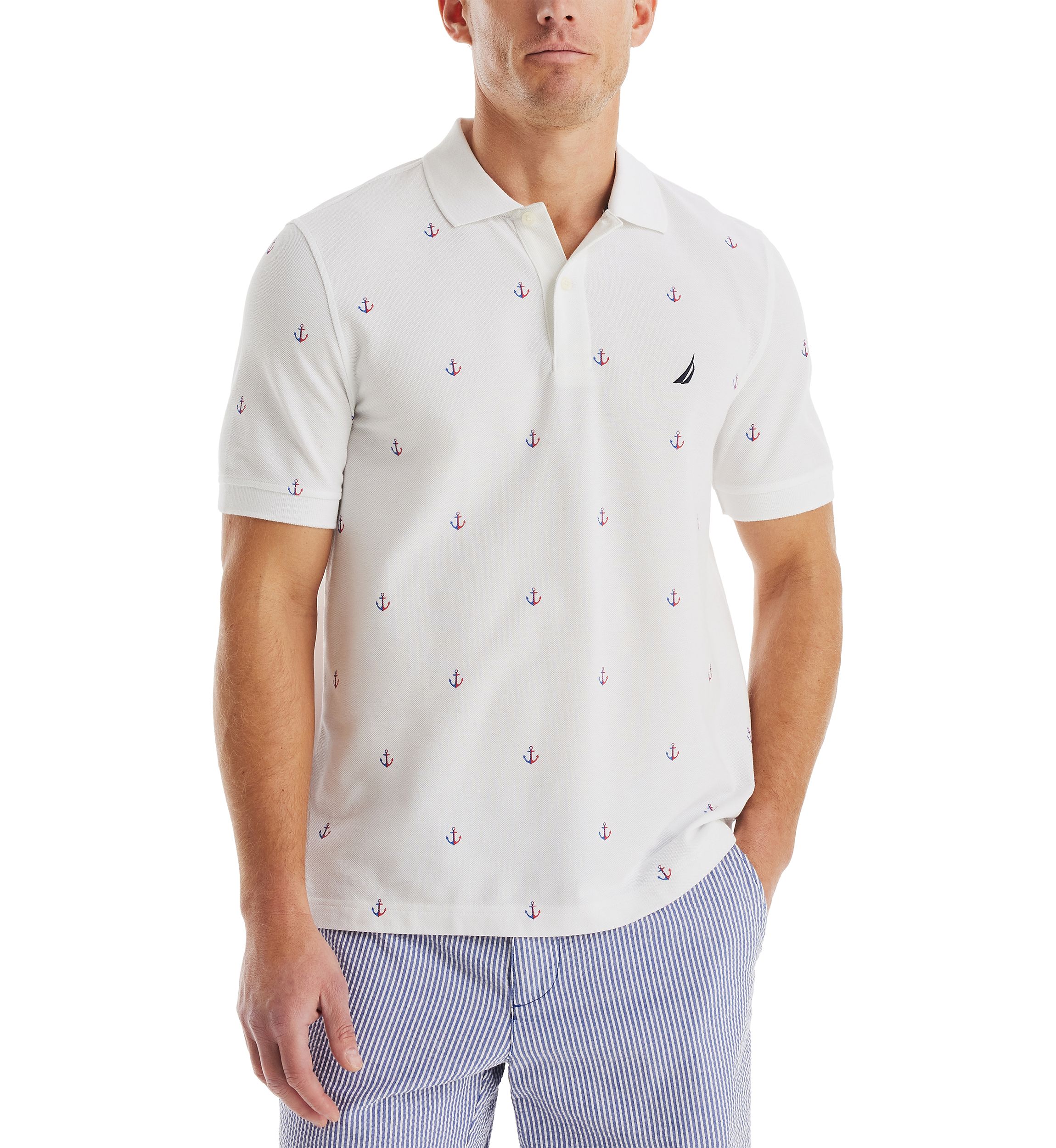 Classic Fit Printed Deck Polo Shirt