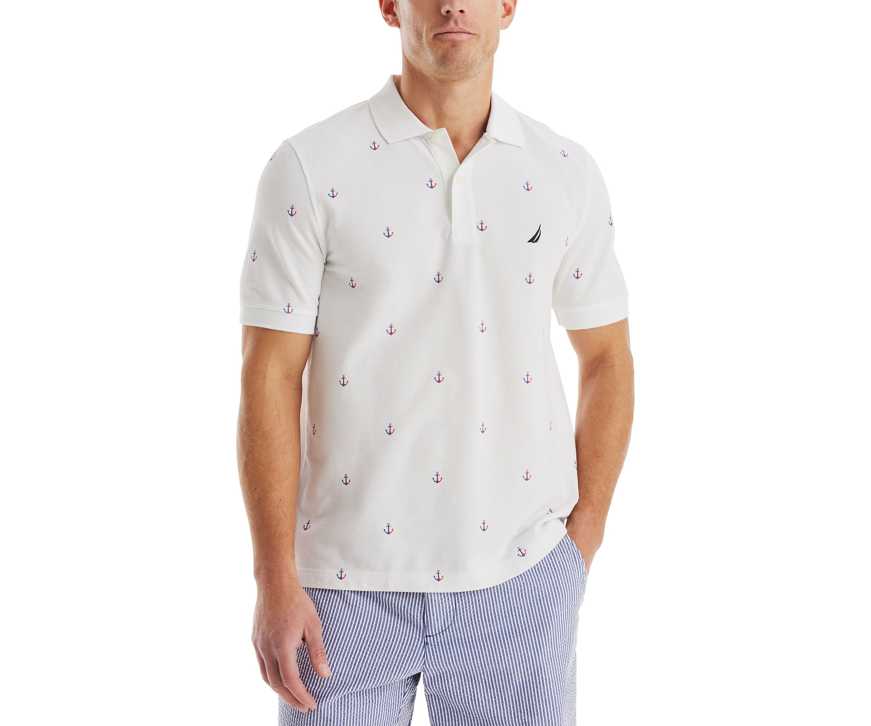 Classic Fit Printed Deck Polo Shirt