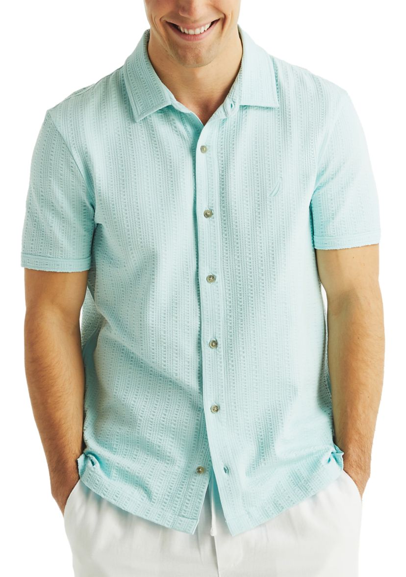 Classic Fit Seersucker Polo Shirt