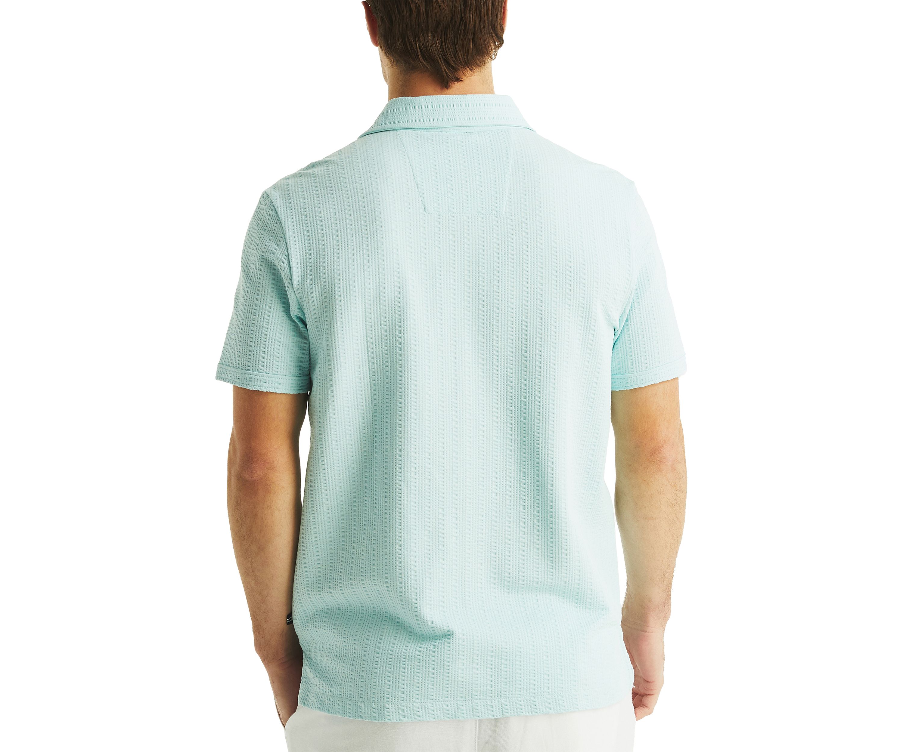 Classic Fit Seersucker Polo Shirt