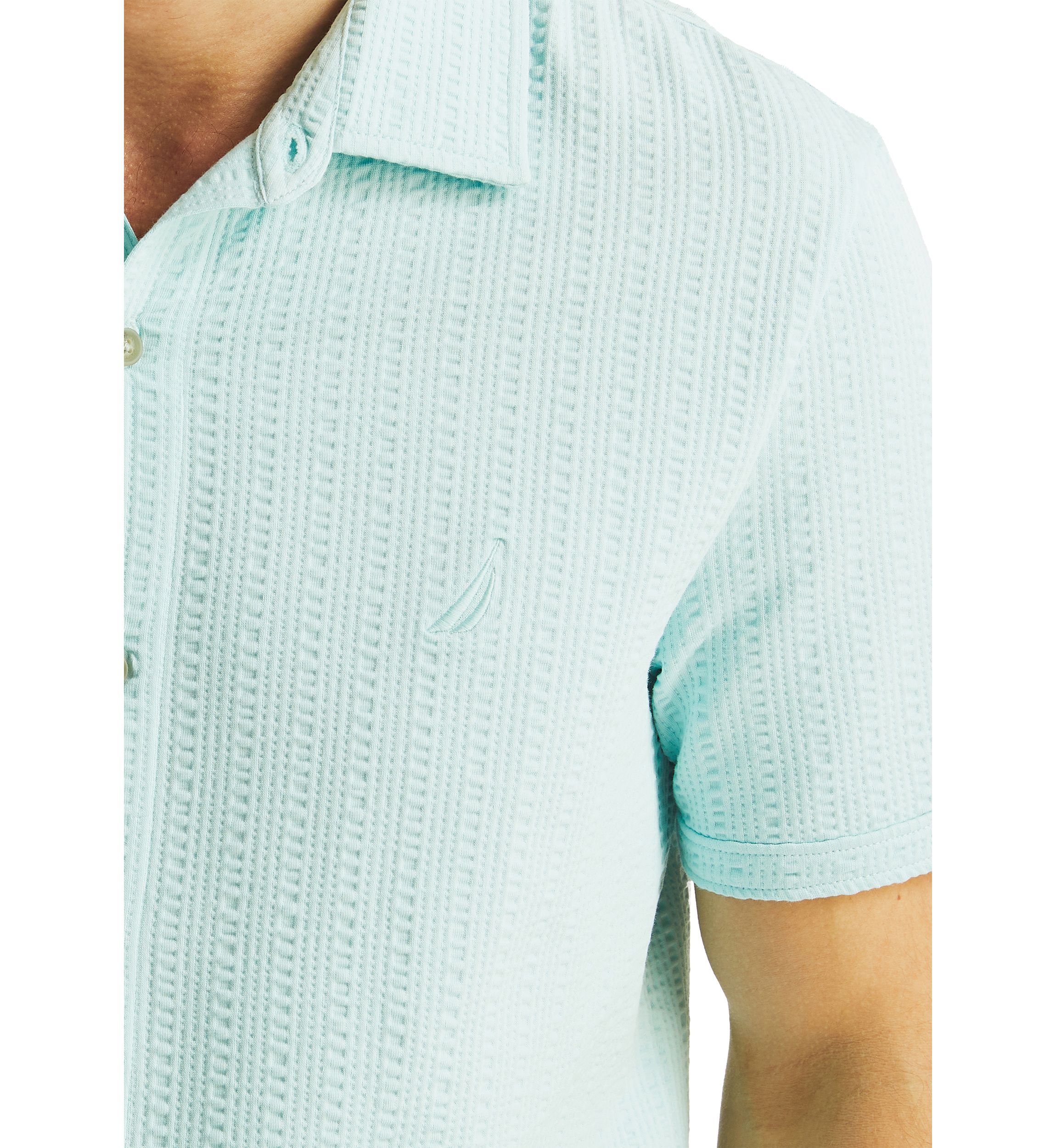 Classic Fit Seersucker Polo Shirt