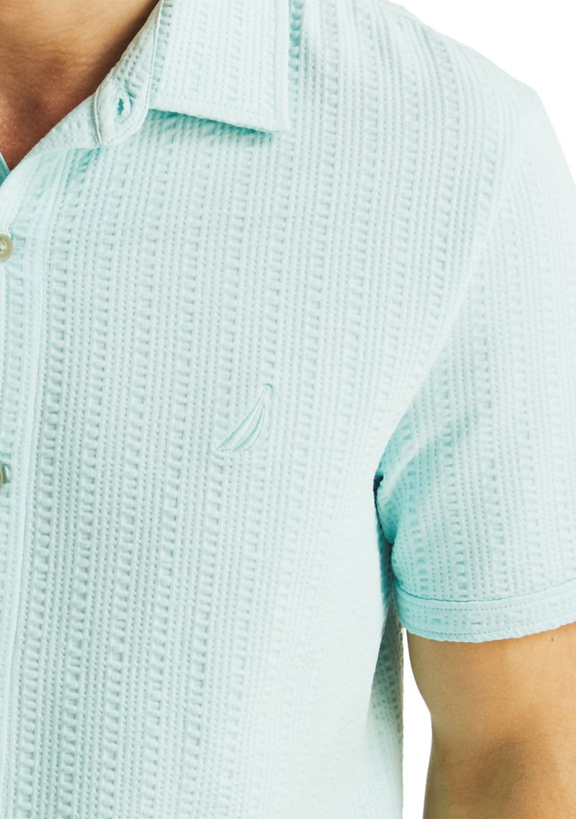 Classic Fit Seersucker Polo Shirt