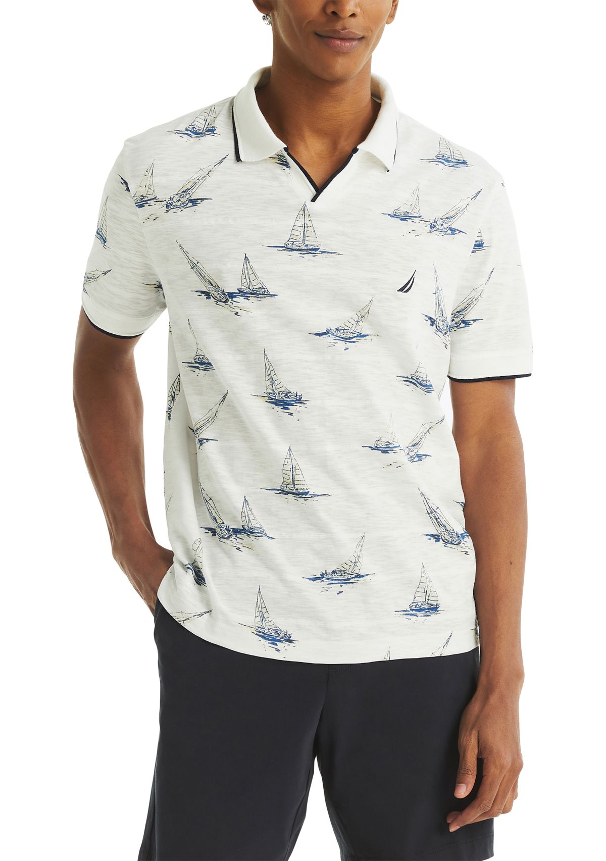 Fit Printed Polo Shirt