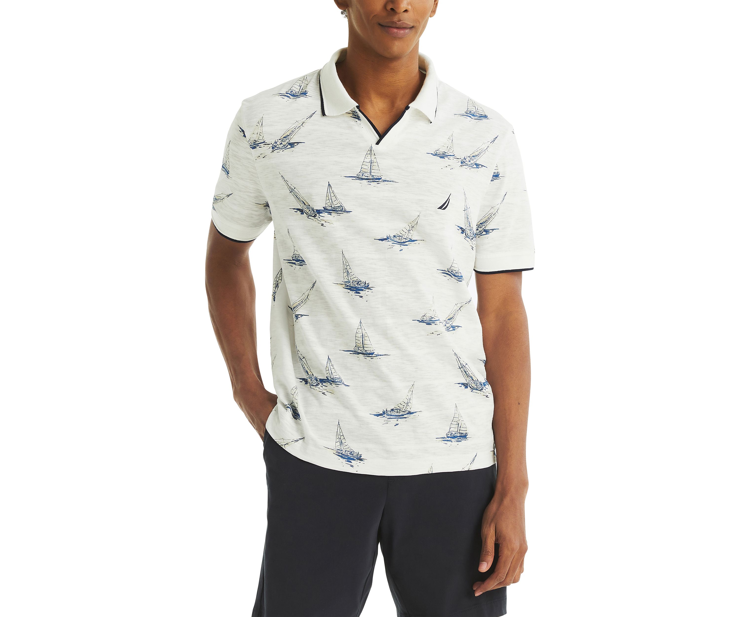 Fit Printed Polo Shirt