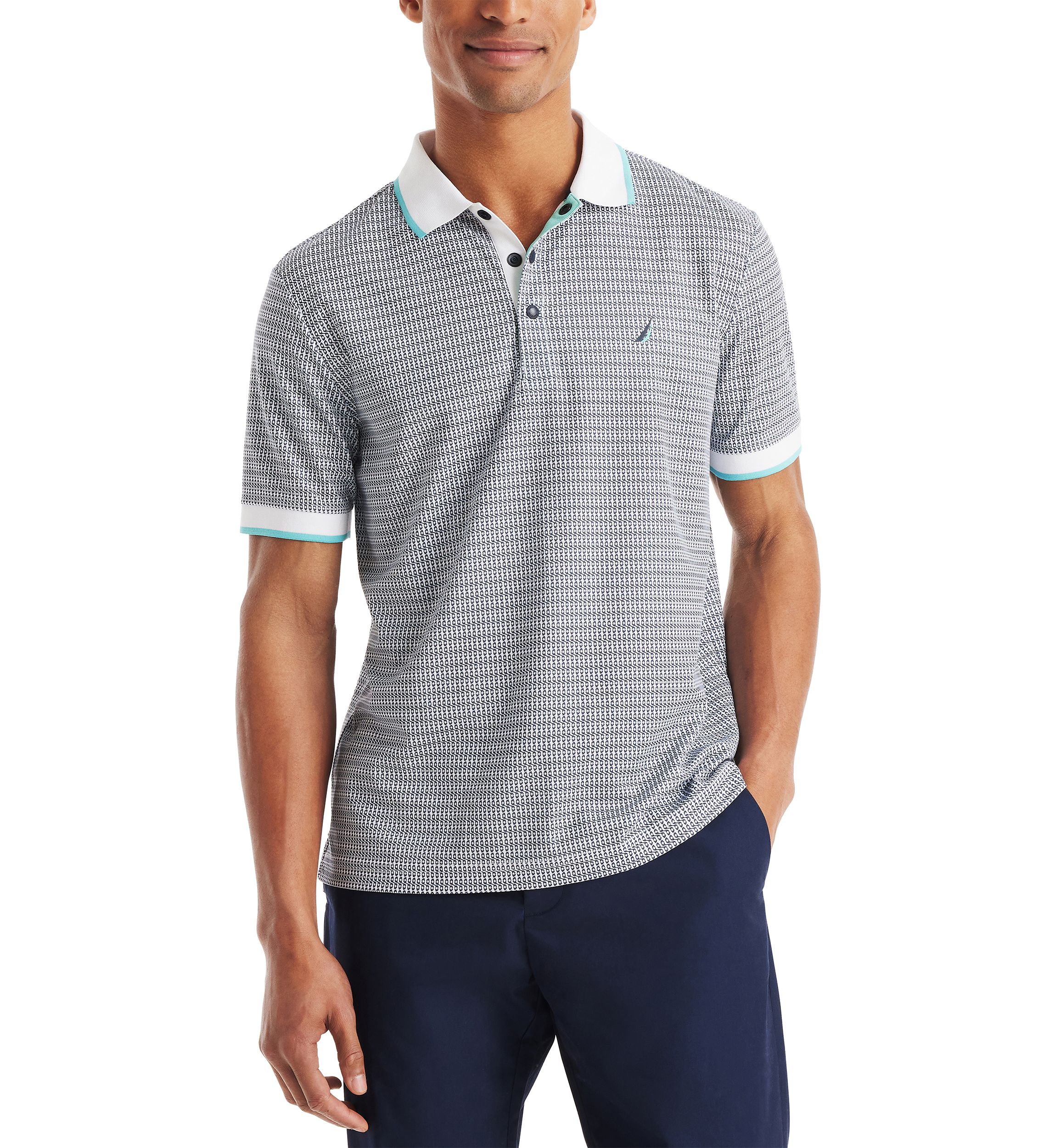 Classic Fit Printed Golf Polo Shirt
