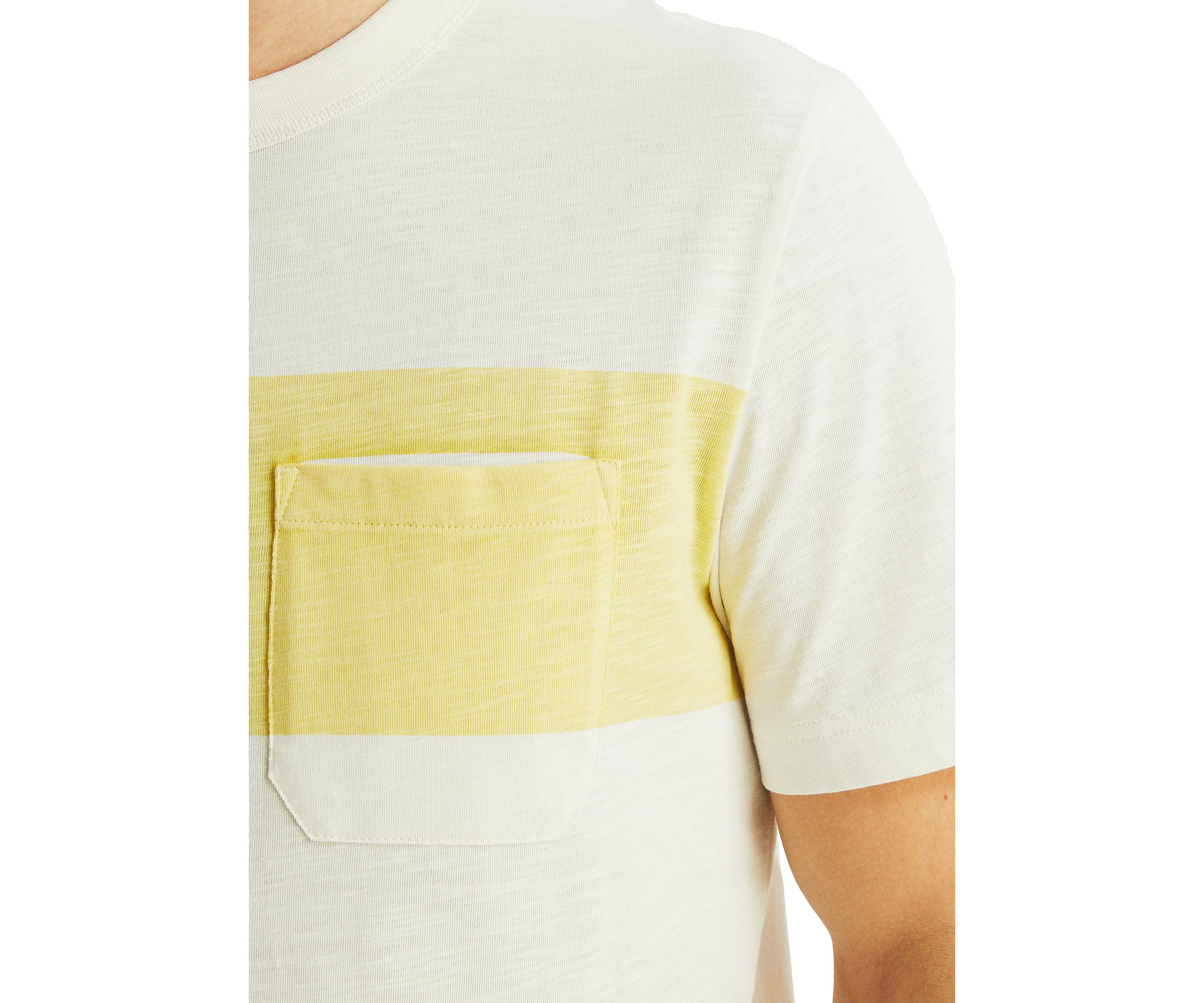 Chest-Stripe Crew Neck T-Shirt