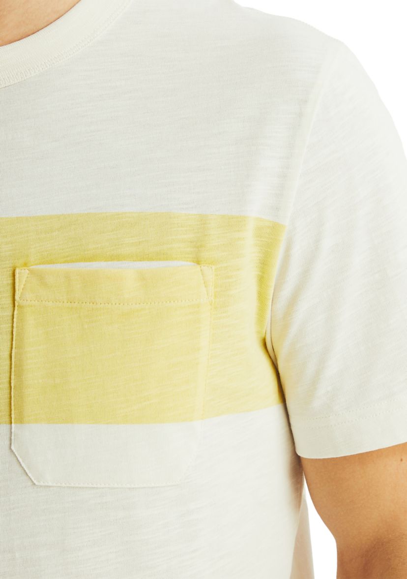 Chest-Stripe Crew Neck T-Shirt