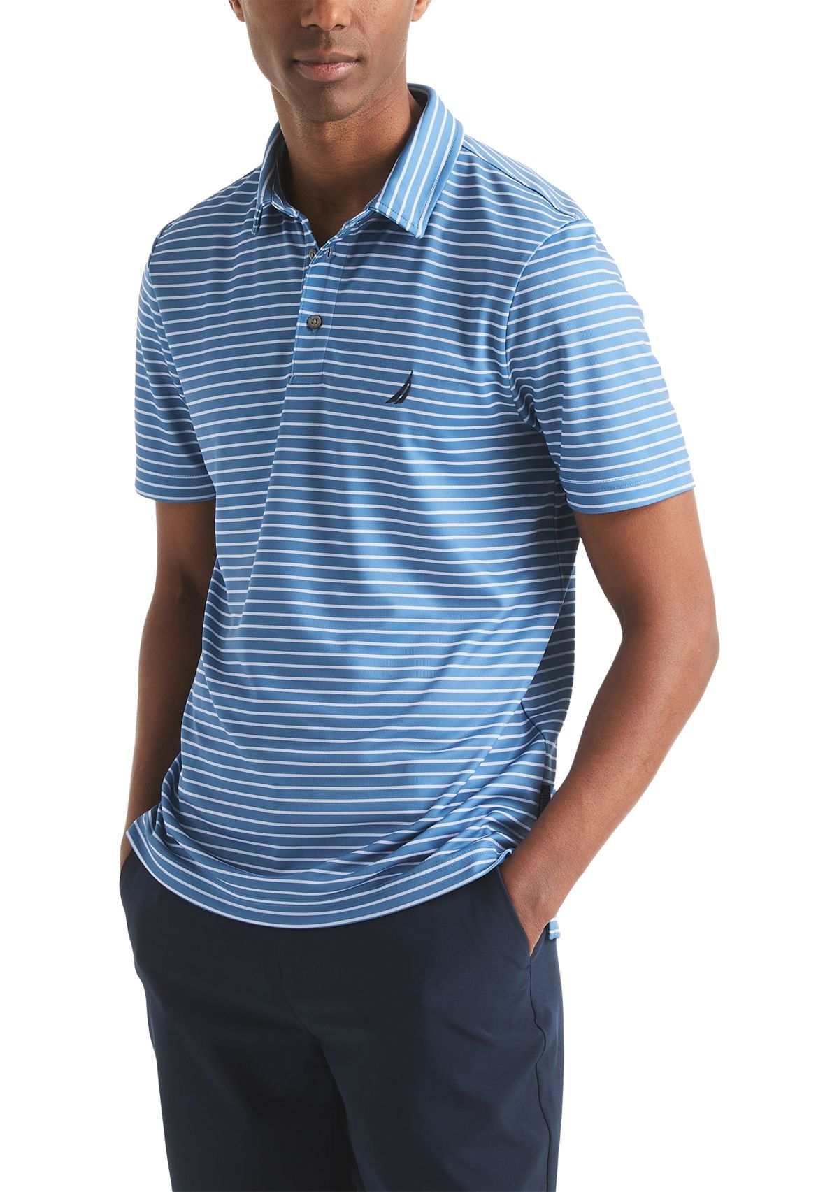 Striped Classic Fit Golf Polo Shirt 