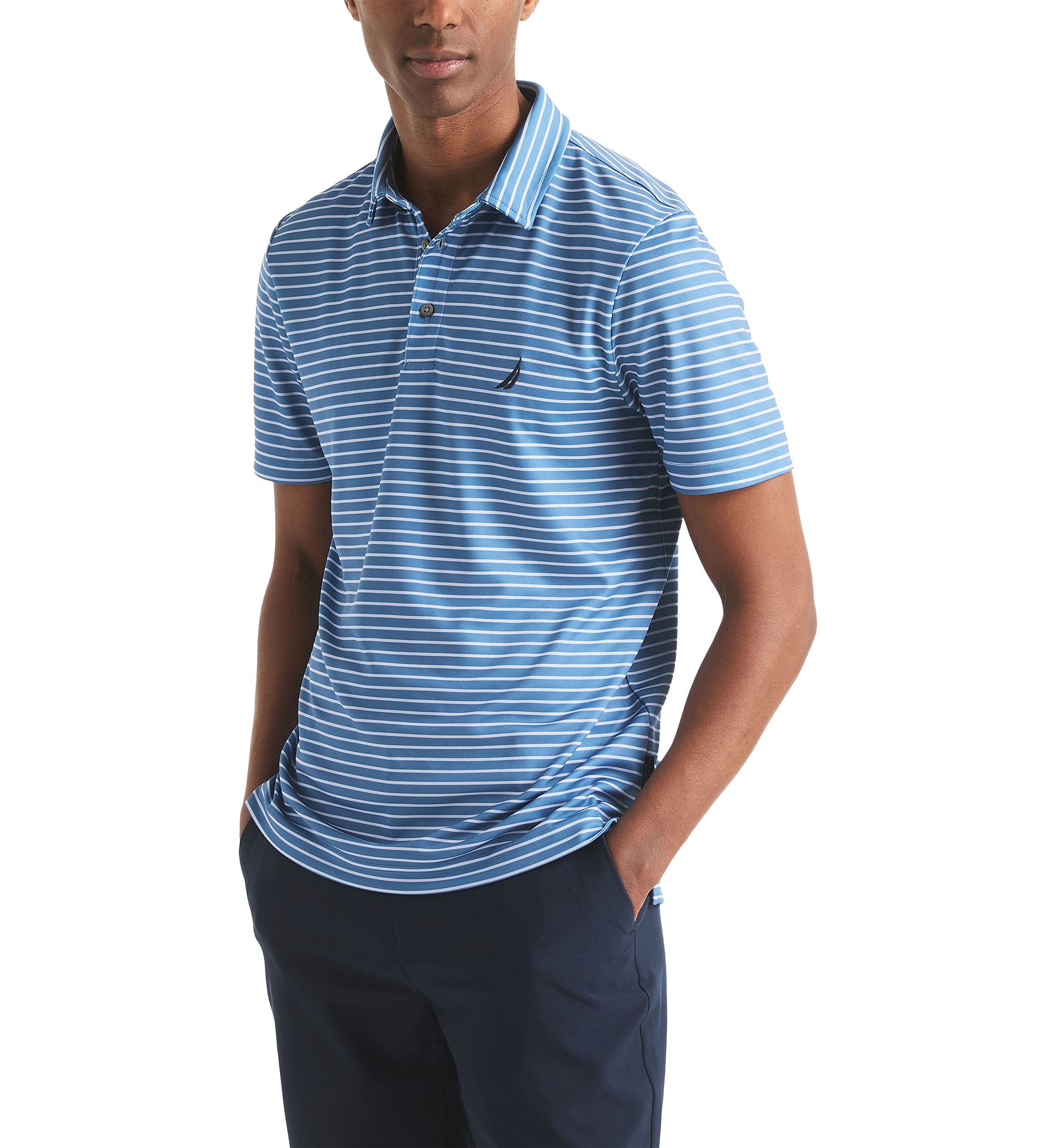 Striped Classic Fit Golf Polo Shirt 