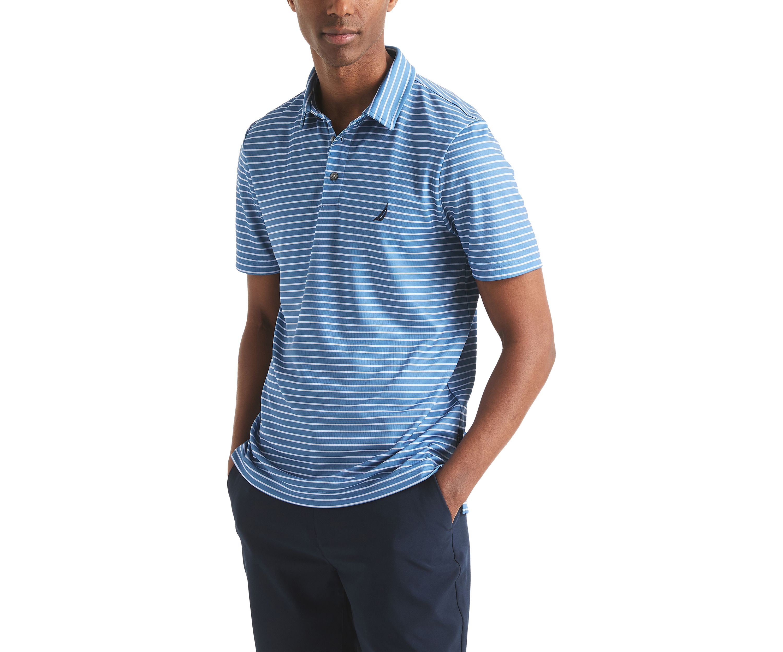 Striped Classic Fit Golf Polo Shirt 