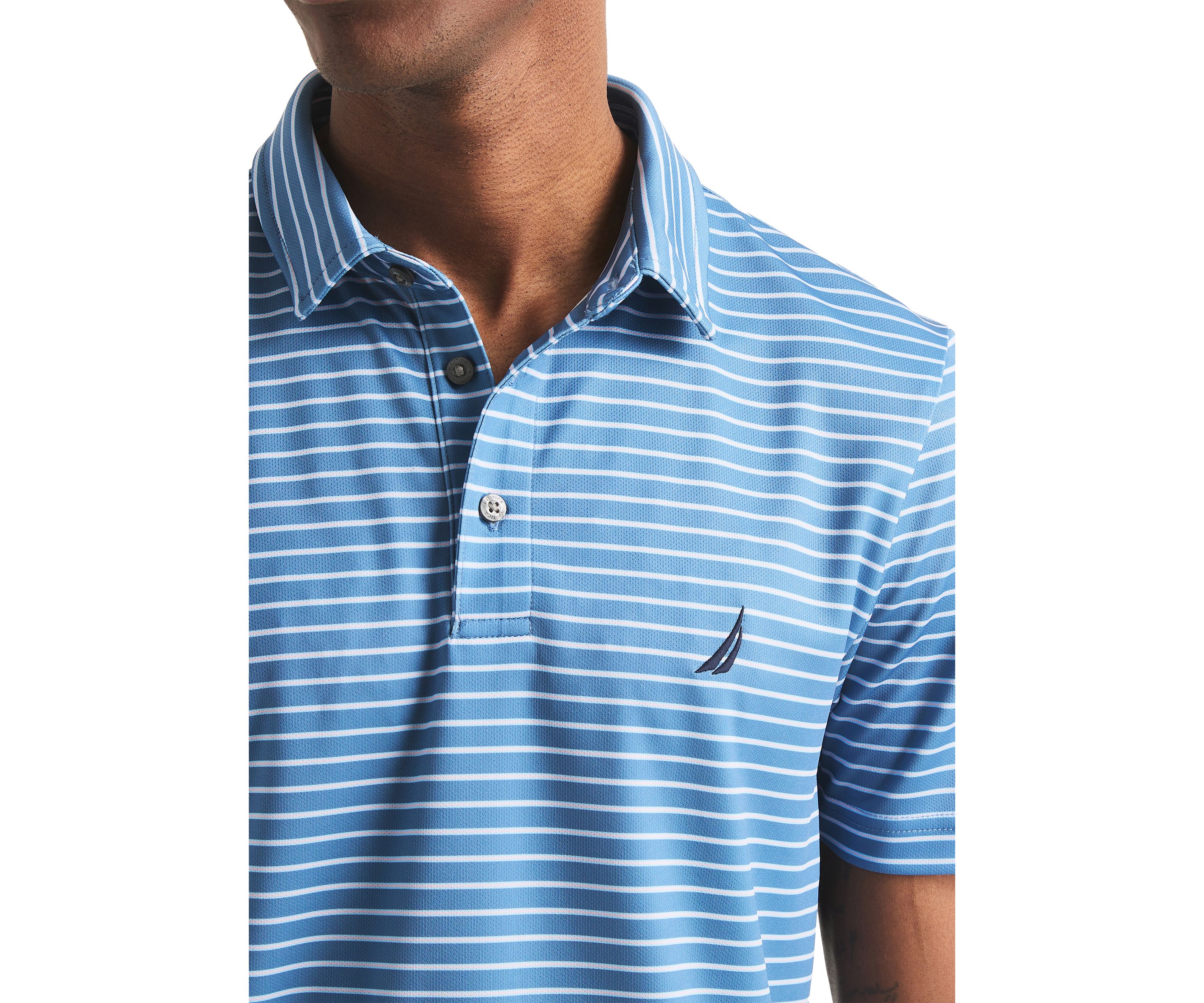 Striped Classic Fit Golf Polo Shirt 