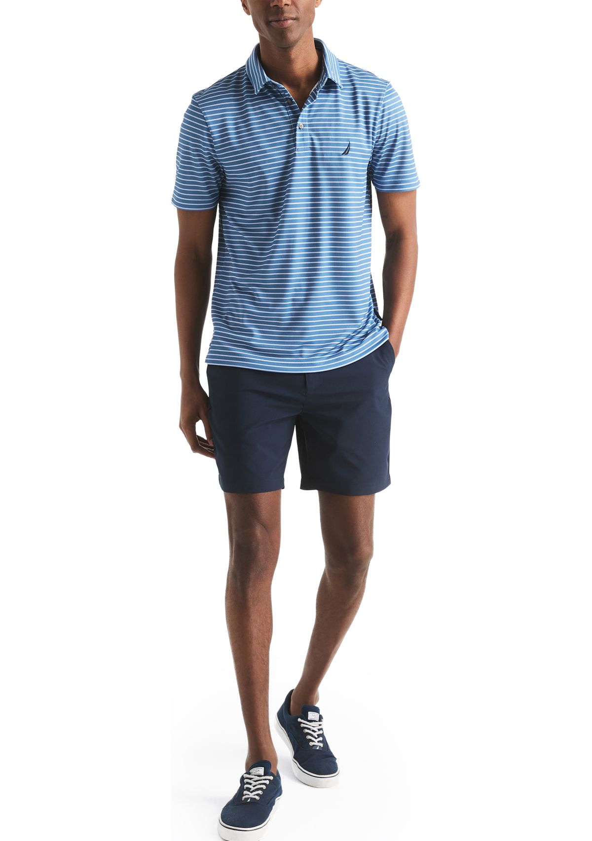 Striped Classic Fit Golf Polo Shirt 