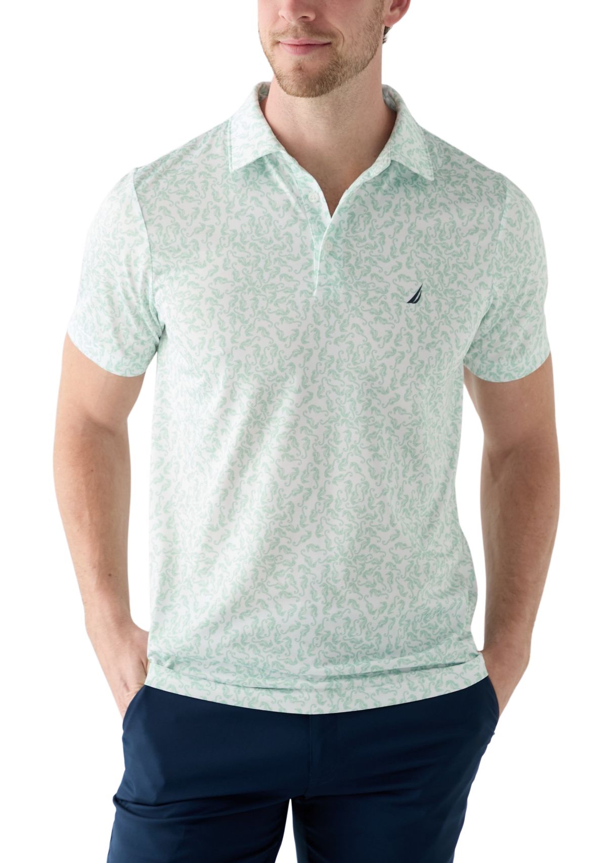 Printed Classic Fit Golf Polo Shirt