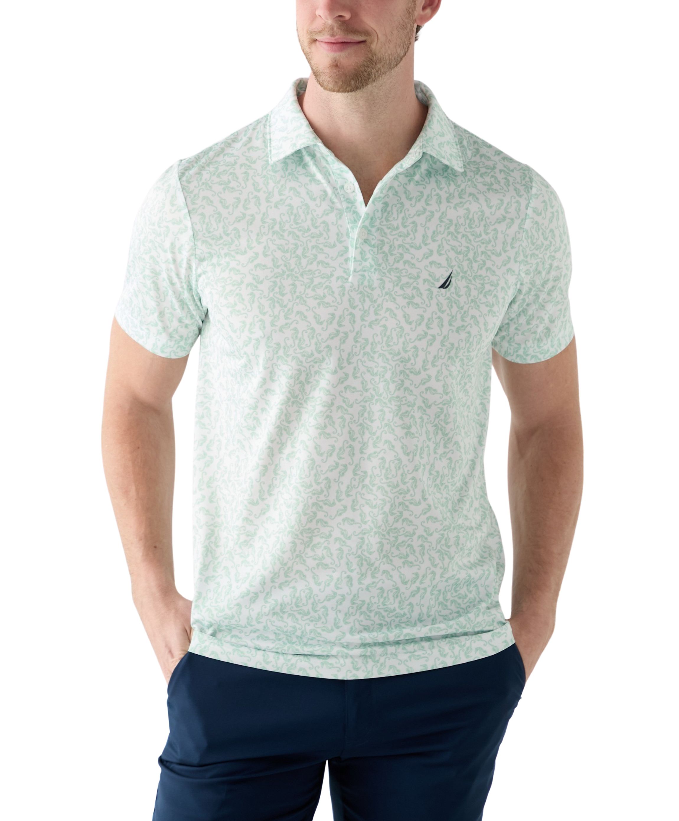 Printed Classic Fit Golf Polo Shirt