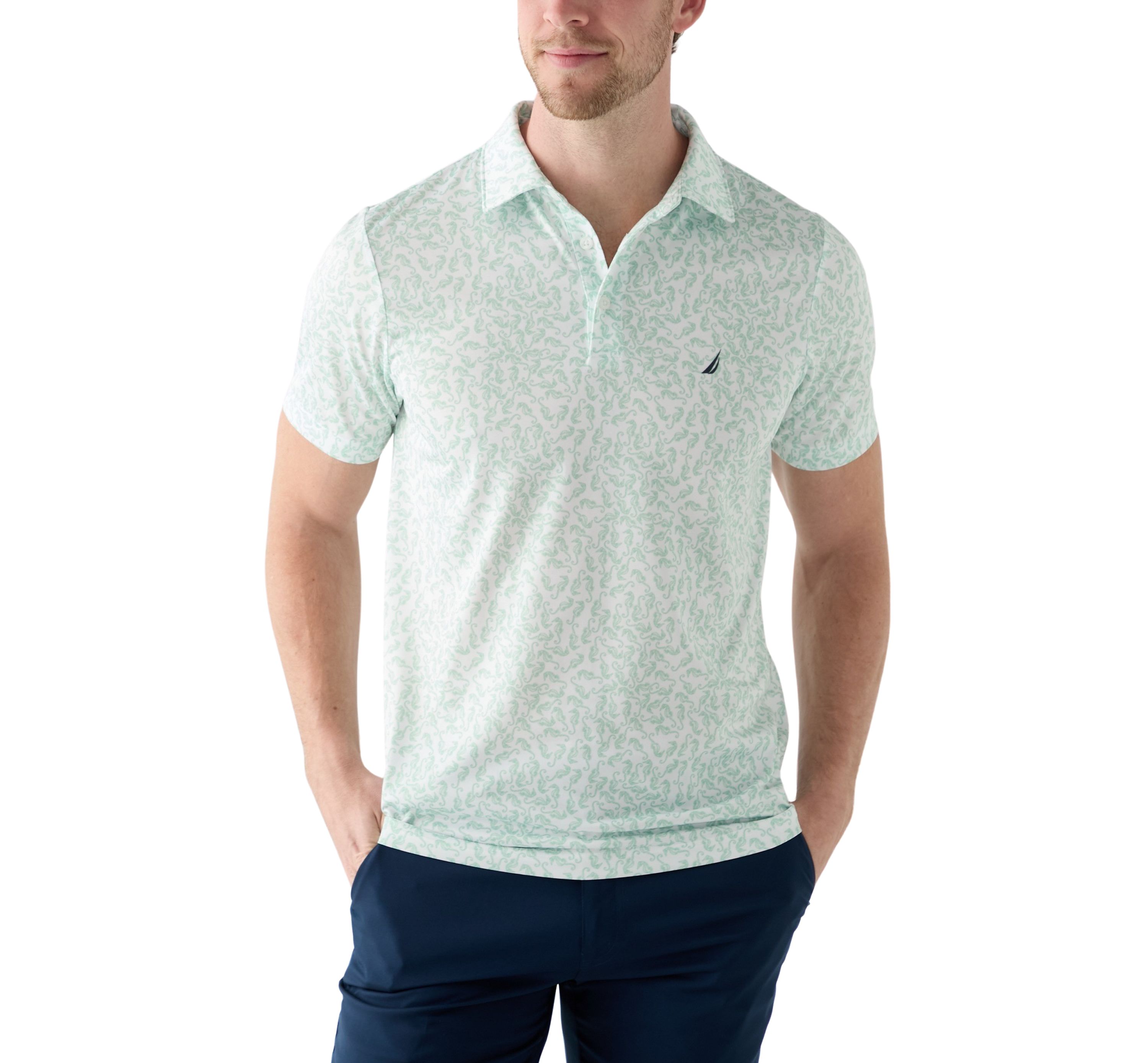 Printed Classic Fit Golf Polo Shirt
