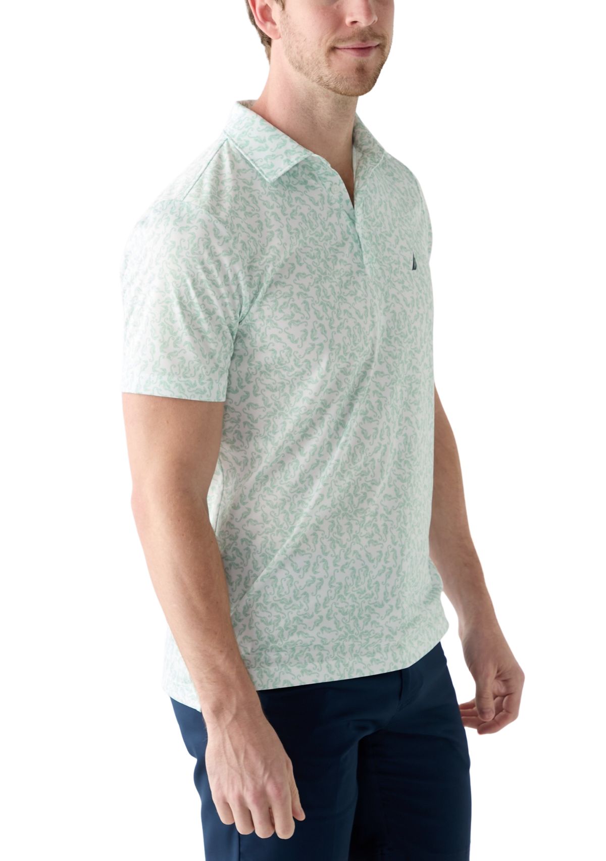 Printed Classic Fit Golf Polo Shirt