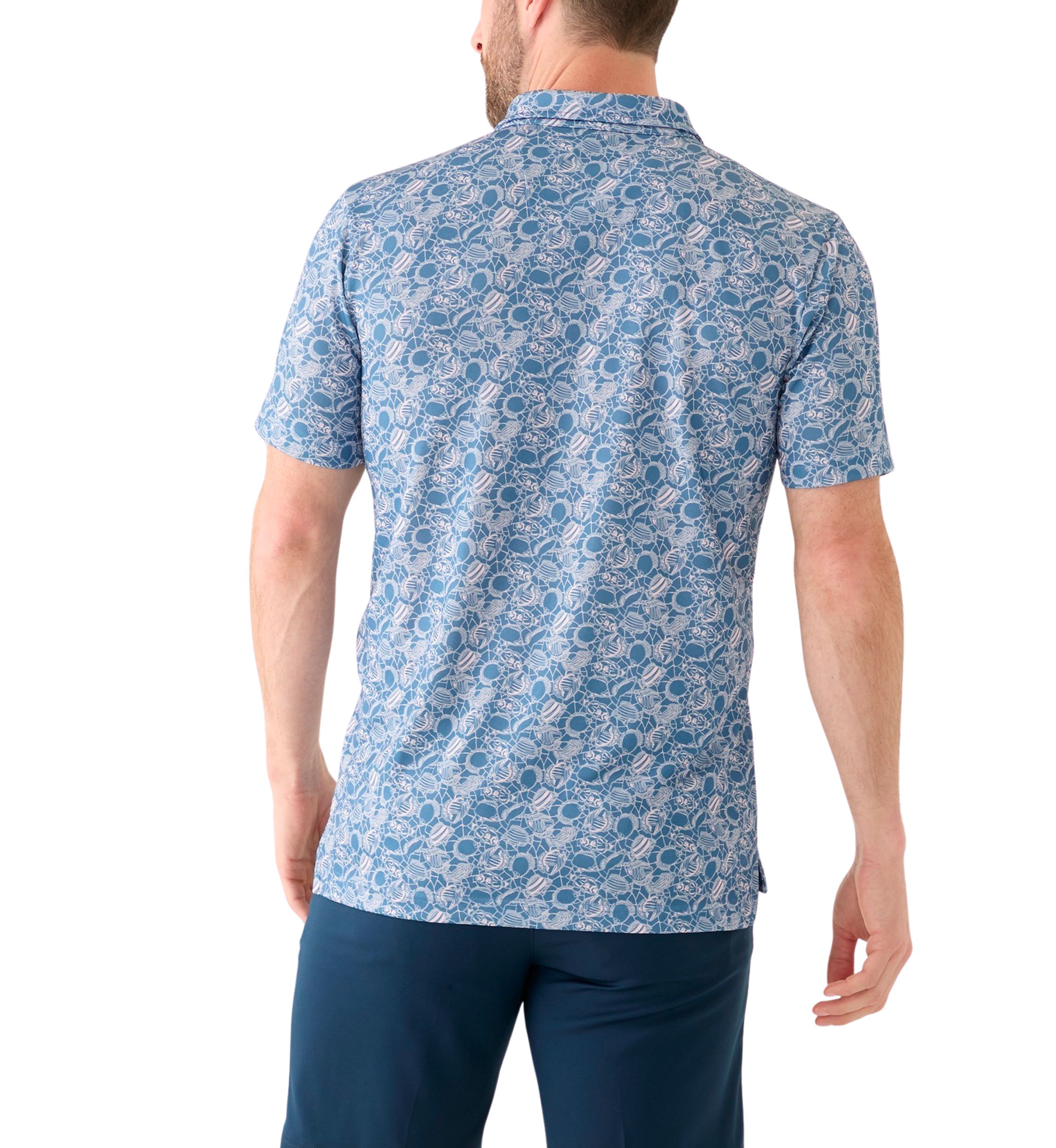 Printed Fish Polo Shirt