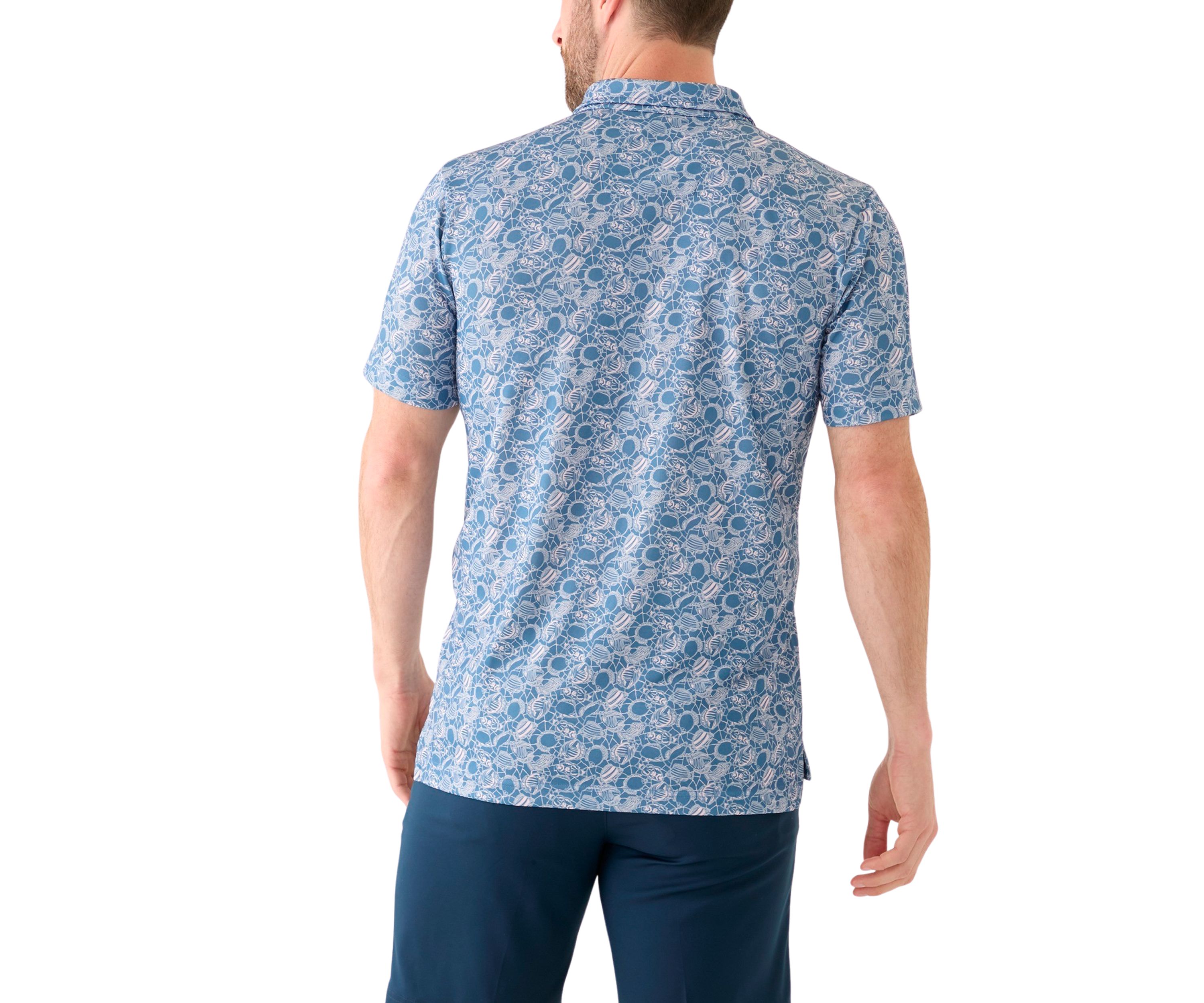 Printed Fish Polo Shirt