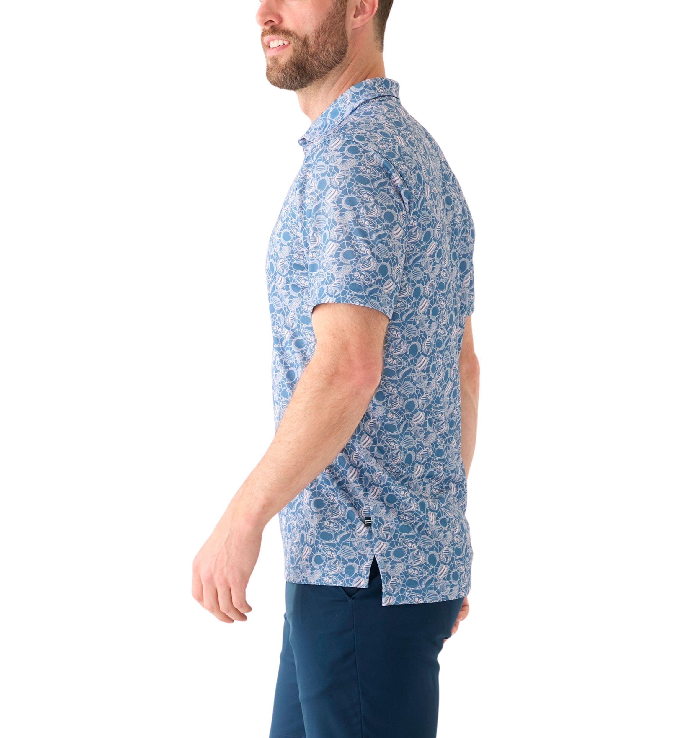 Printed Fish Polo Shirt