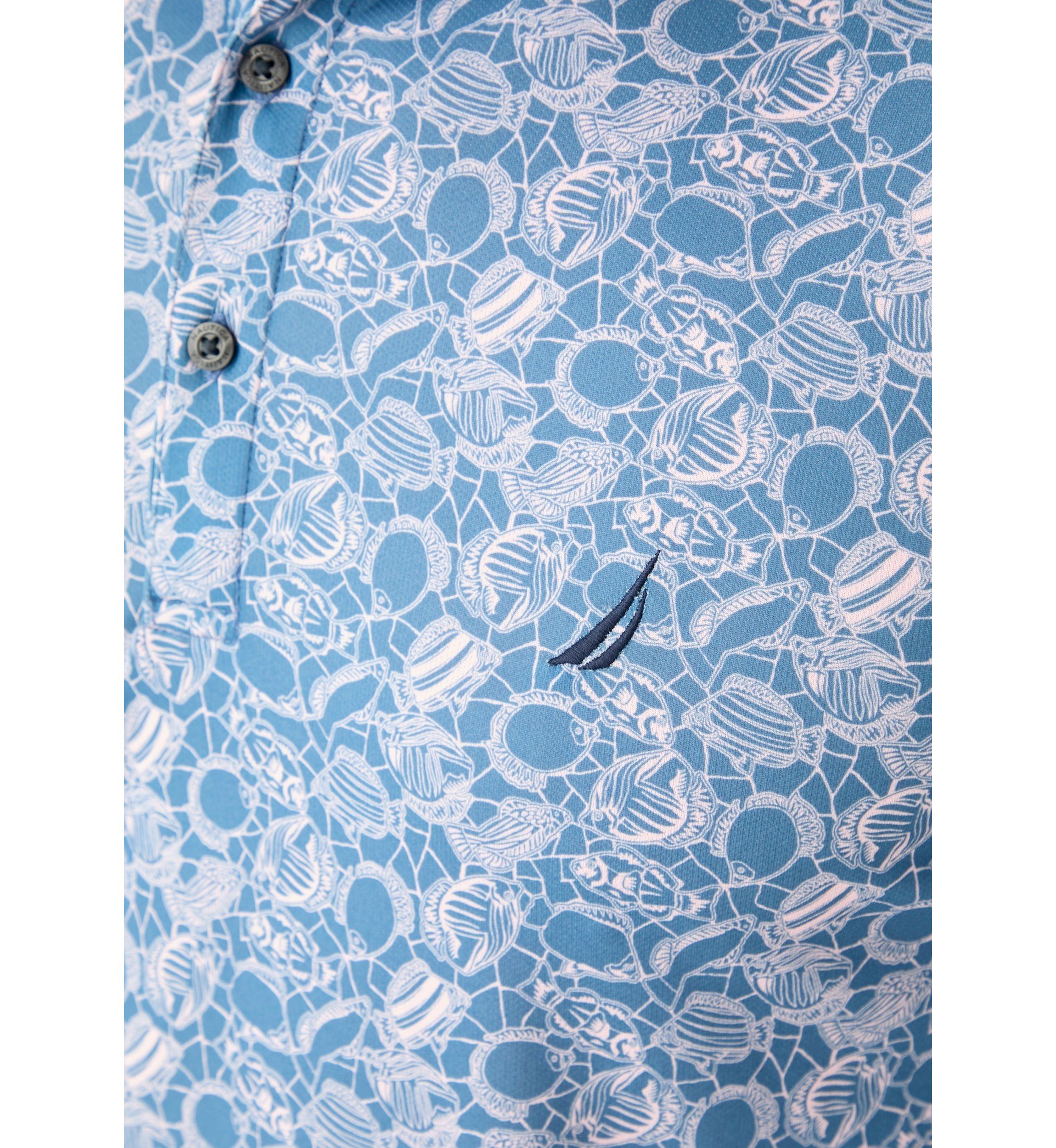 Printed Fish Polo Shirt