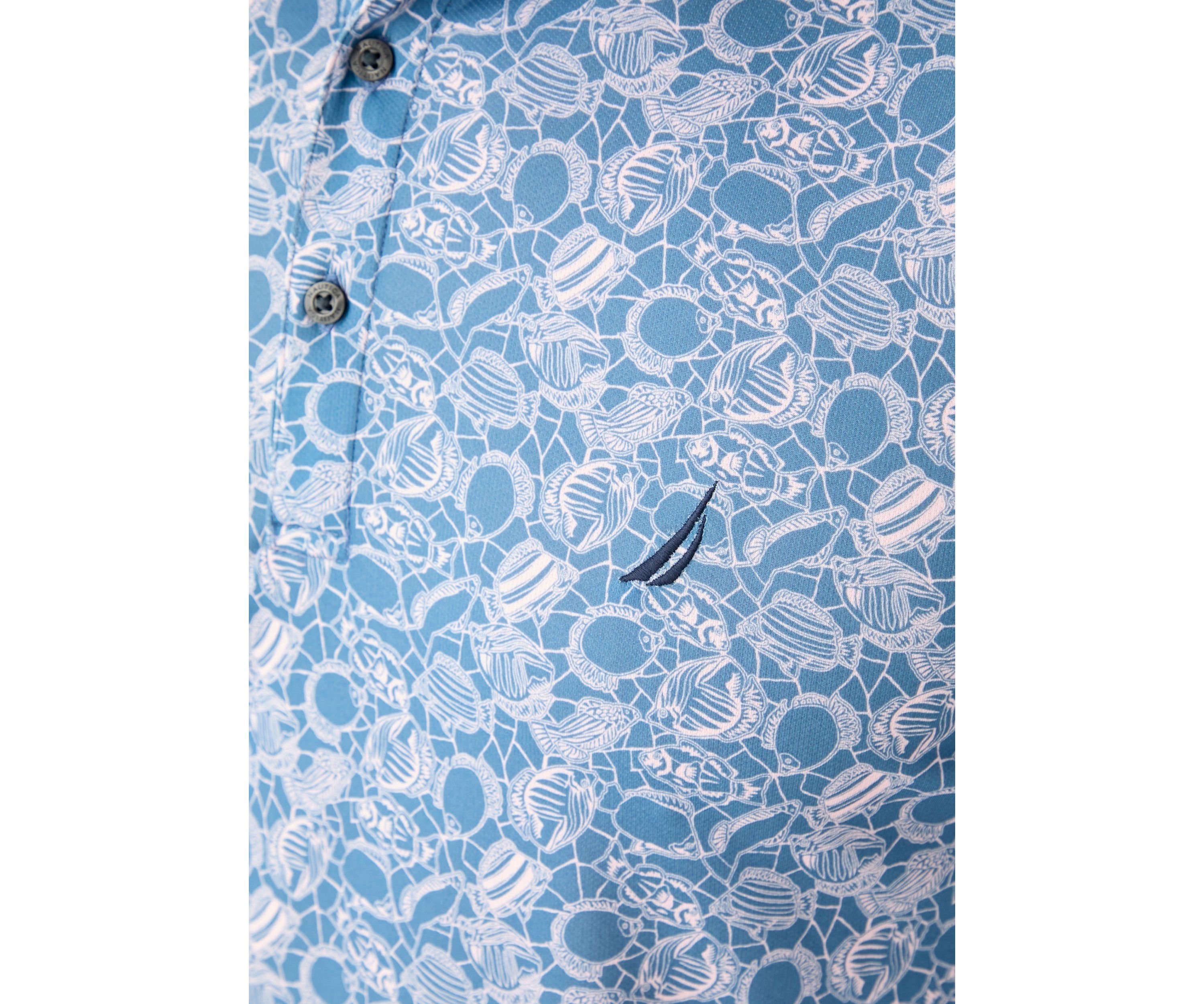 Printed Fish Polo Shirt