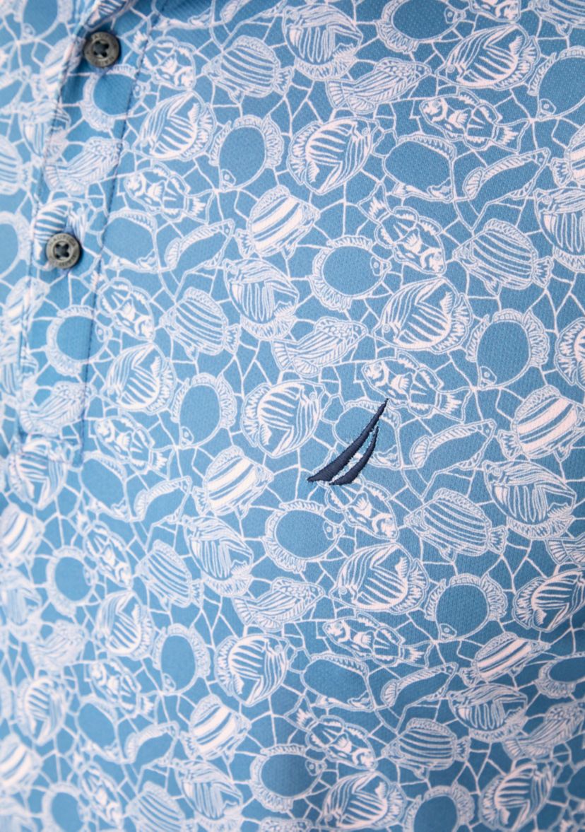 Printed Fish Polo Shirt