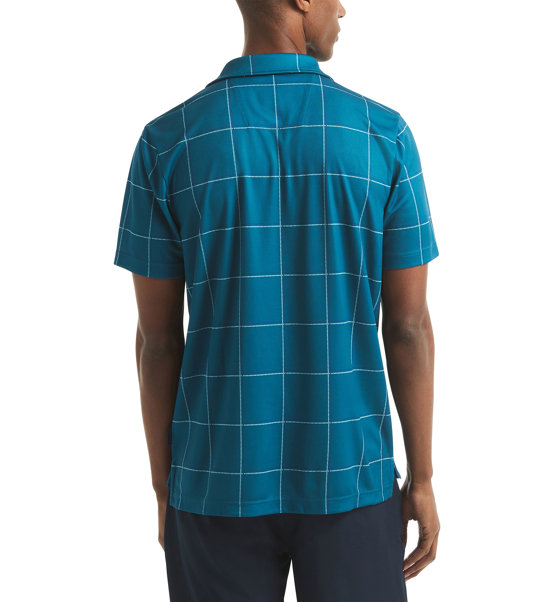 Short Sleeve Windowpane Polo Shirt 