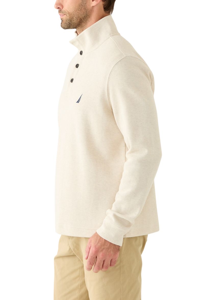 Nautica Button Mock Knit Pullover | Belk