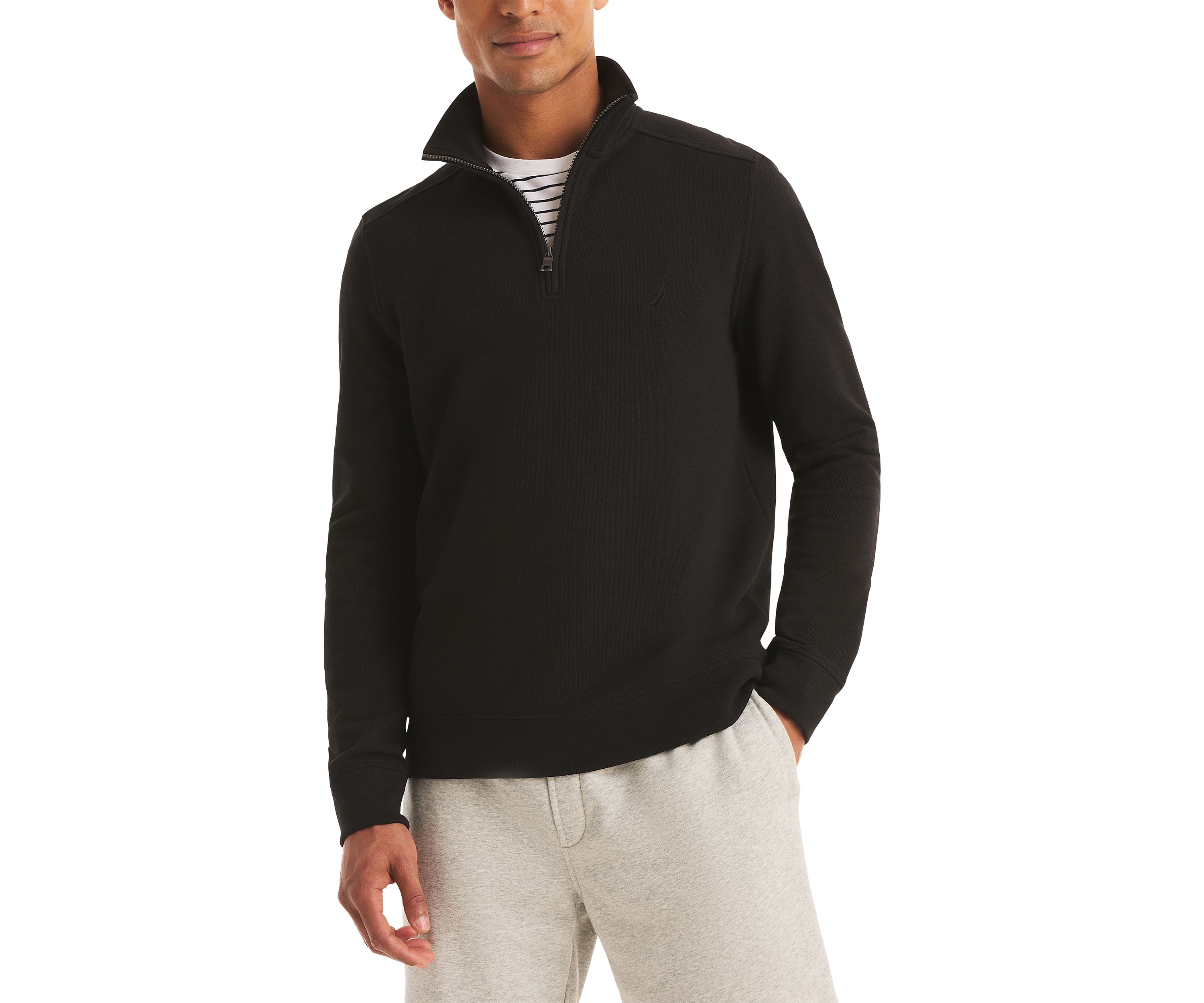 Quarter Zip Pique Fleece Jacket