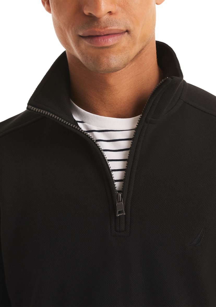 Quarter Zip Pique Fleece Jacket