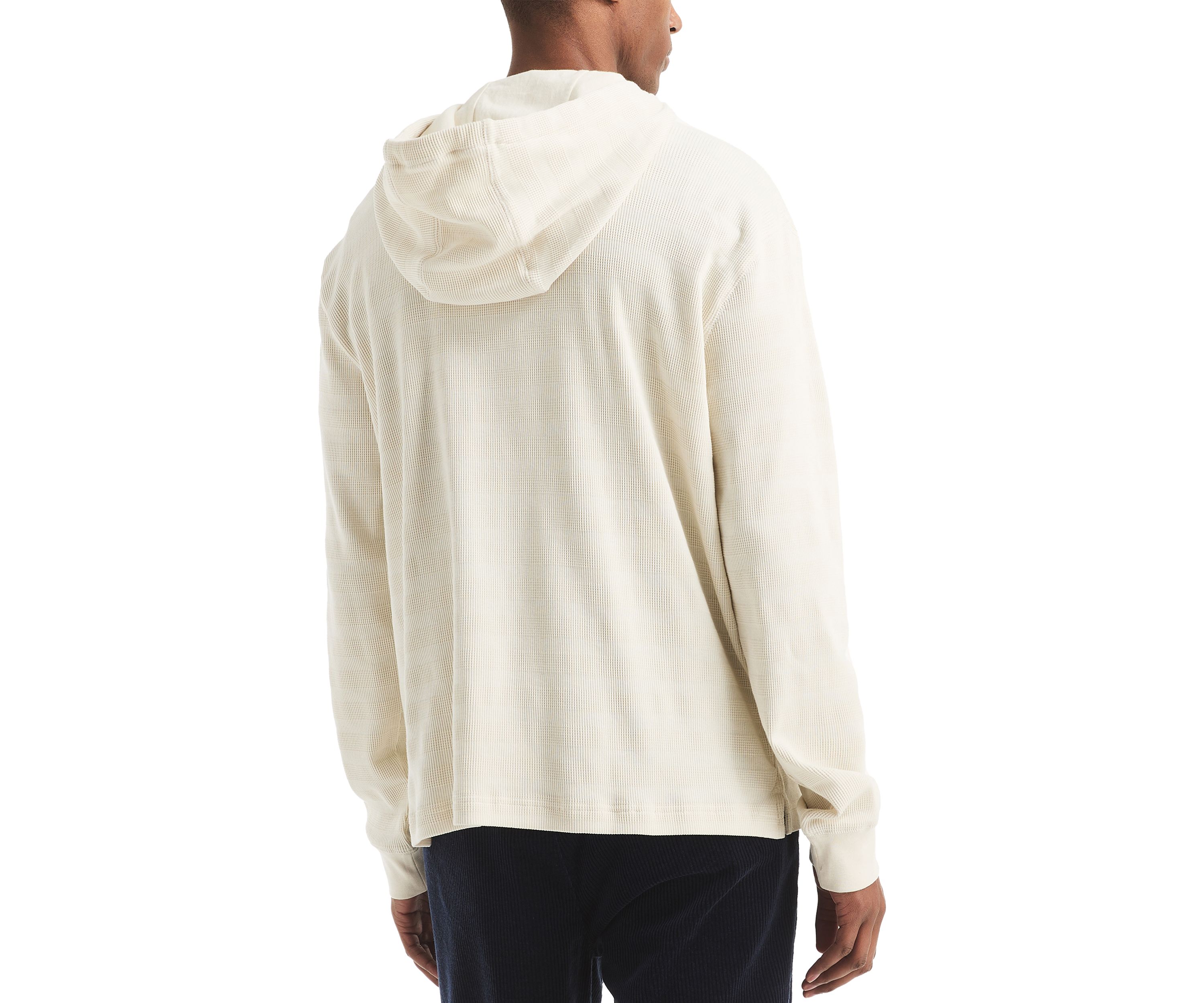 Long Sleeve Waffle Knit Hoodie