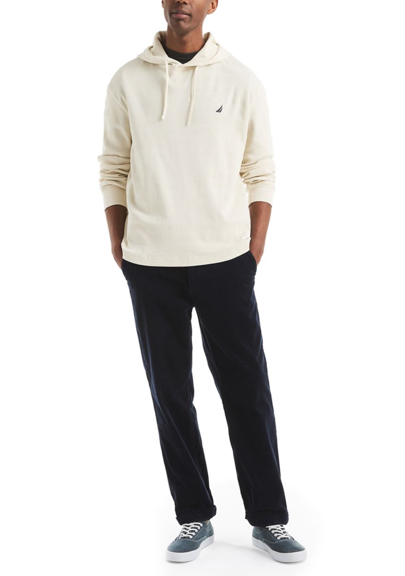 Long Sleeve Waffle Knit Hoodie