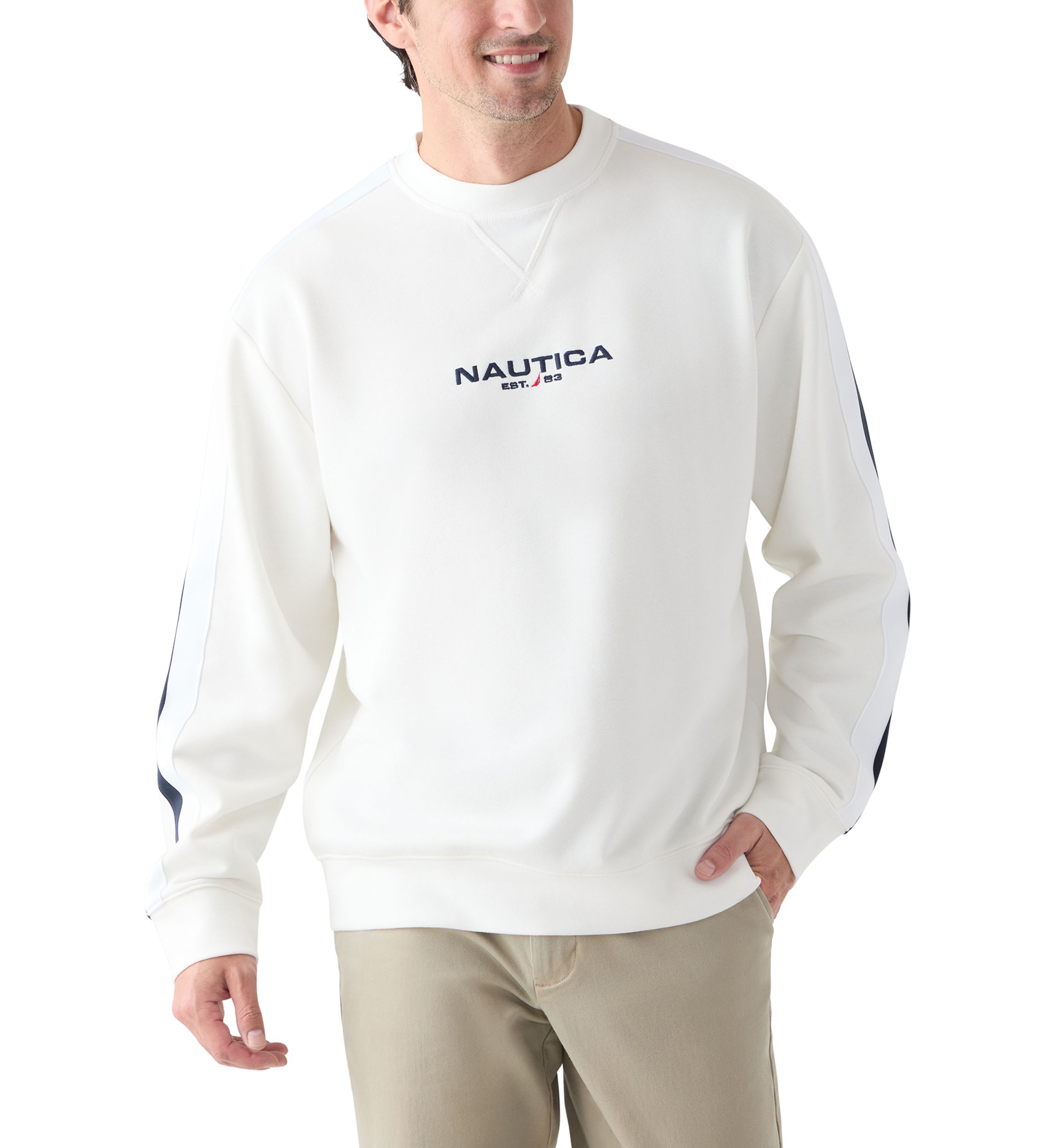 Fleece Graphic Logo Crew Neck Sweatshirt