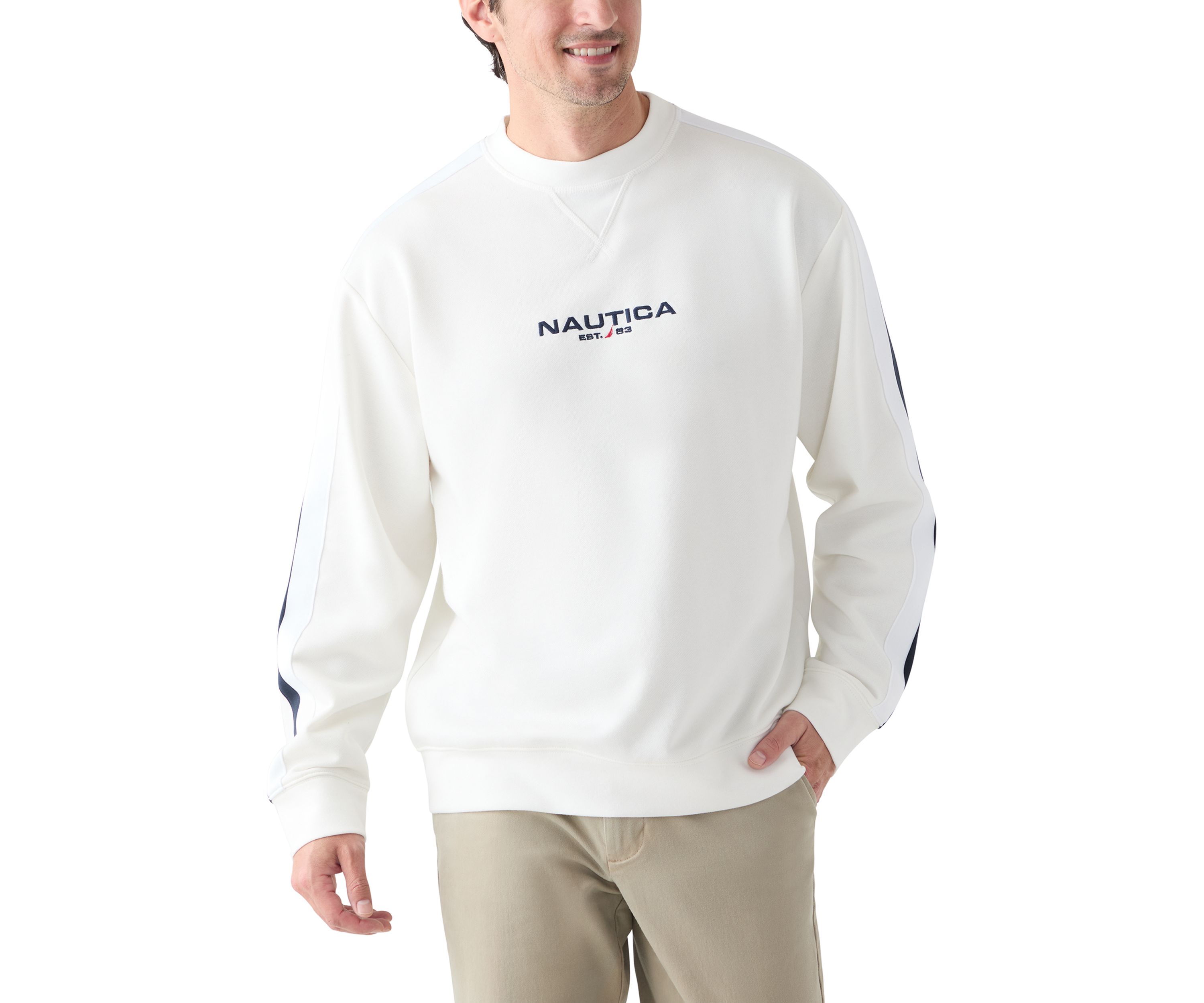 Fleece Graphic Logo Crew Neck Sweatshirt