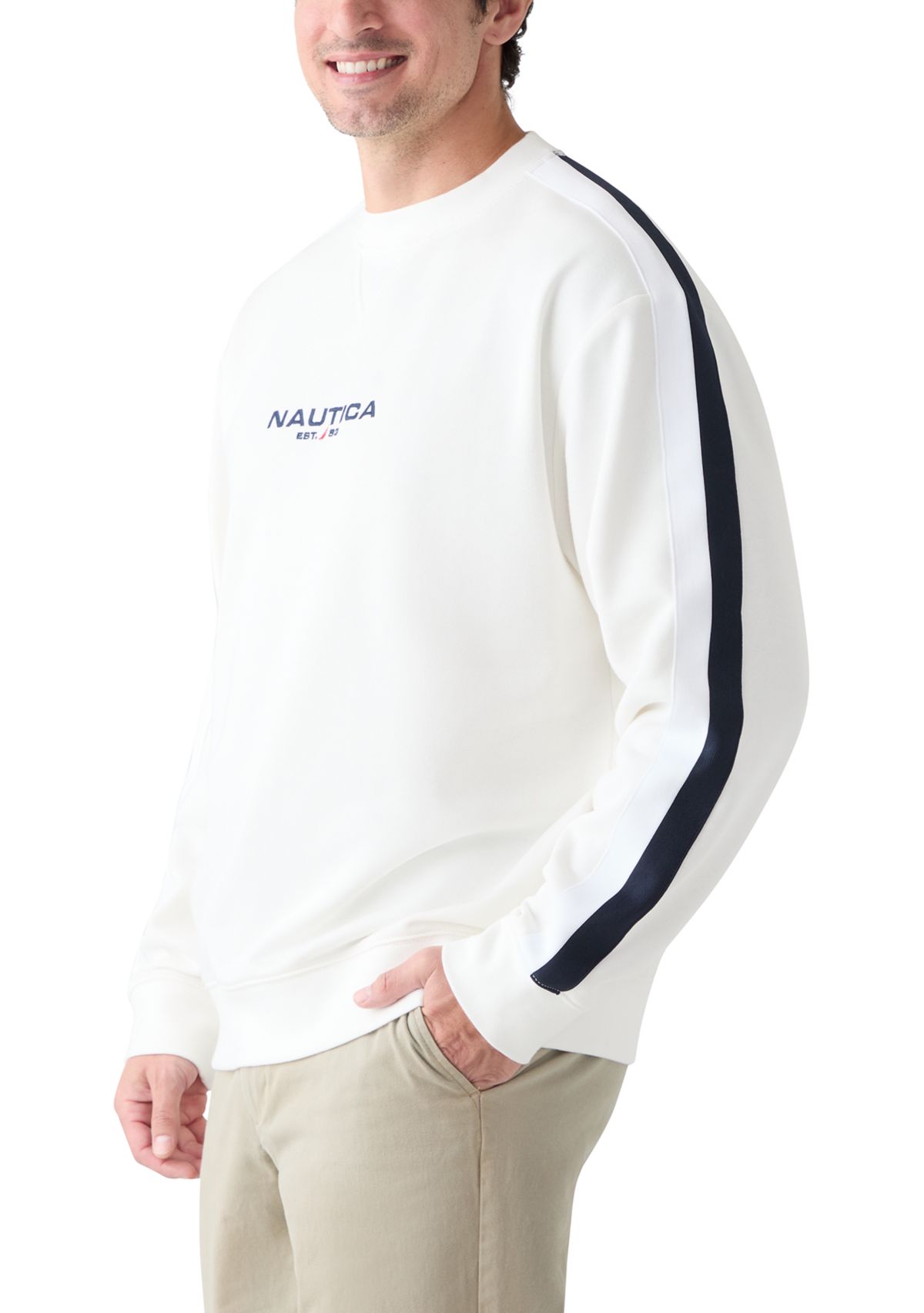 Fleece Graphic Logo Crew Neck Sweatshirt