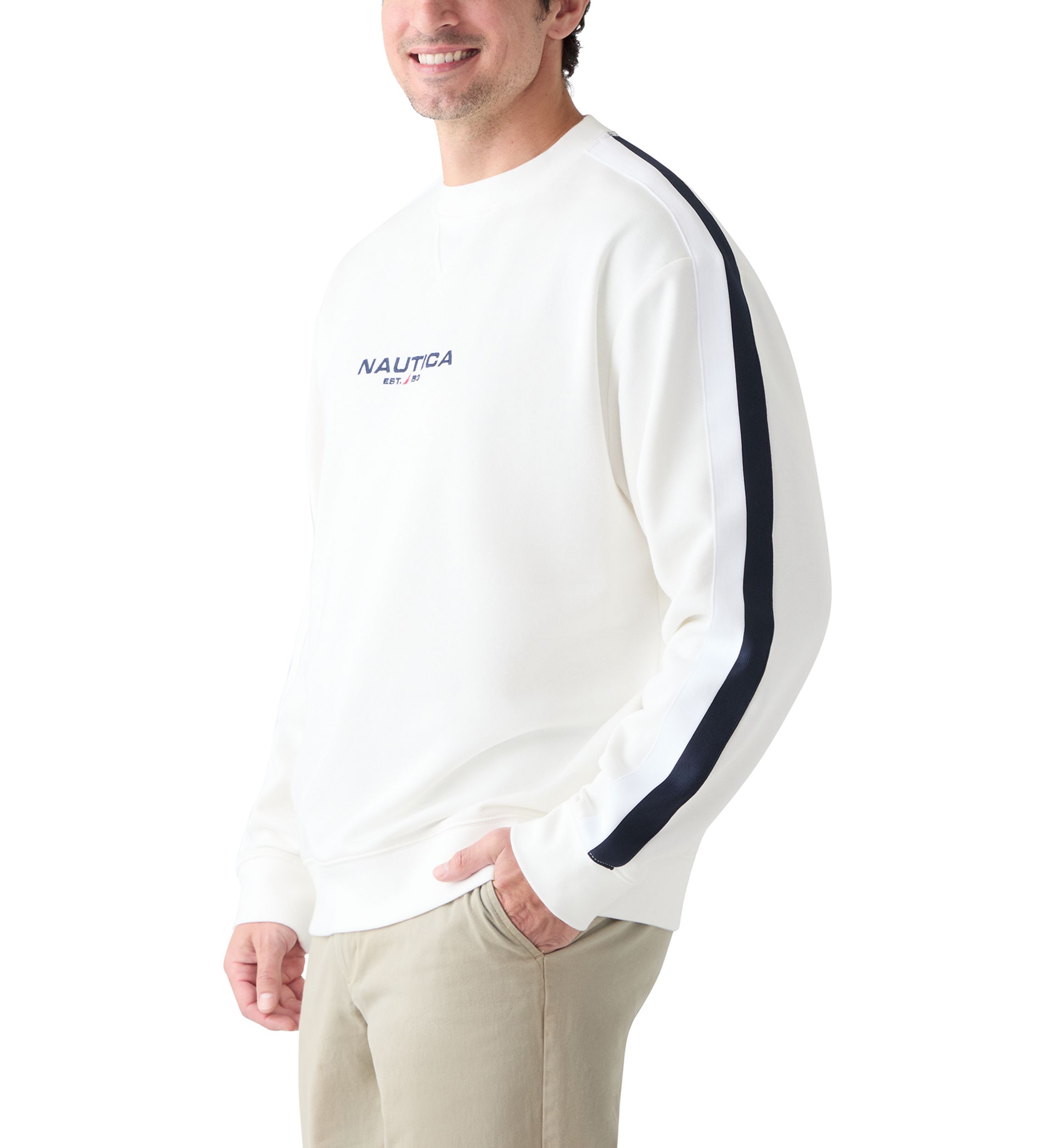 Fleece Graphic Logo Crew Neck Sweatshirt