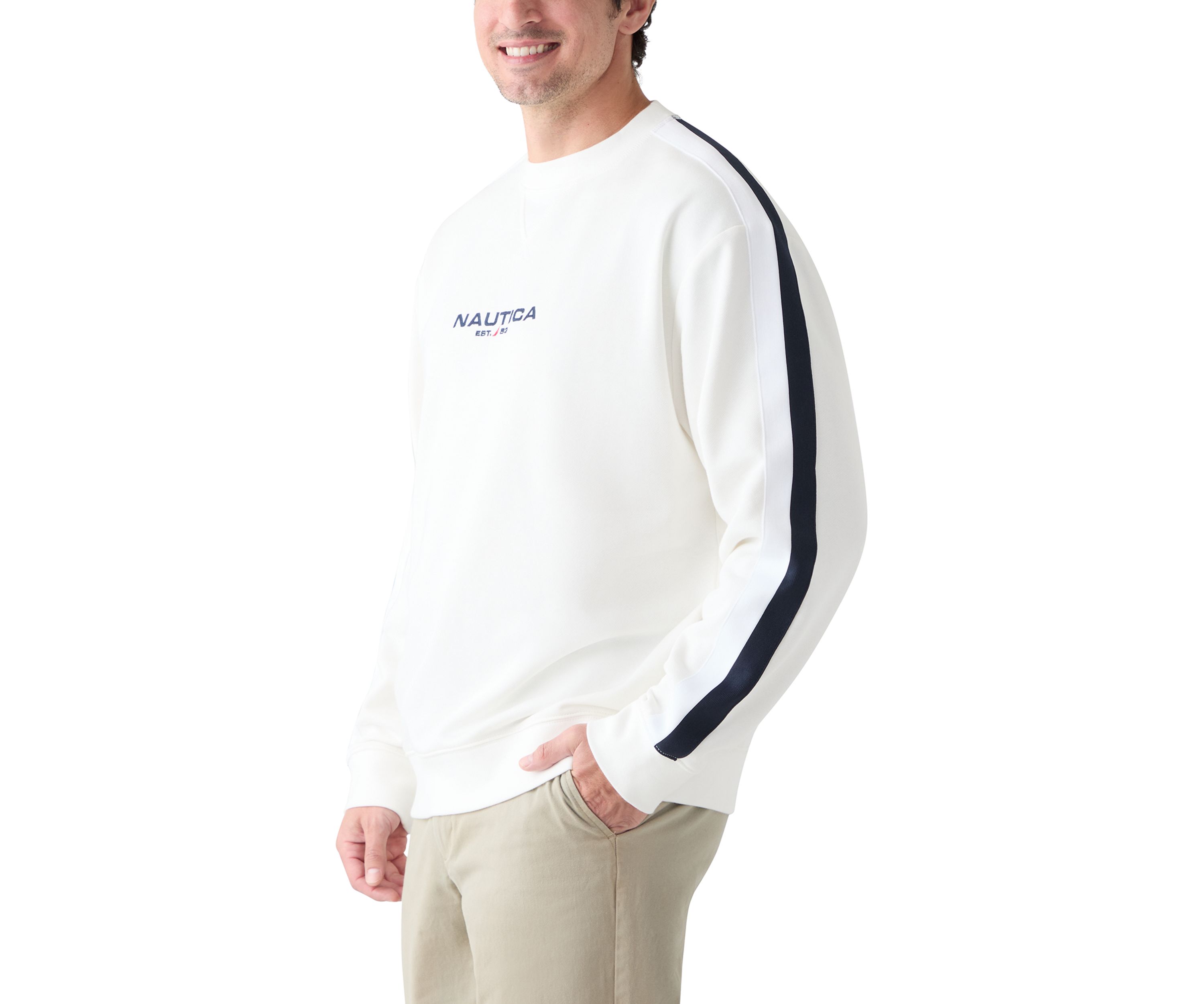 Fleece Graphic Logo Crew Neck Sweatshirt