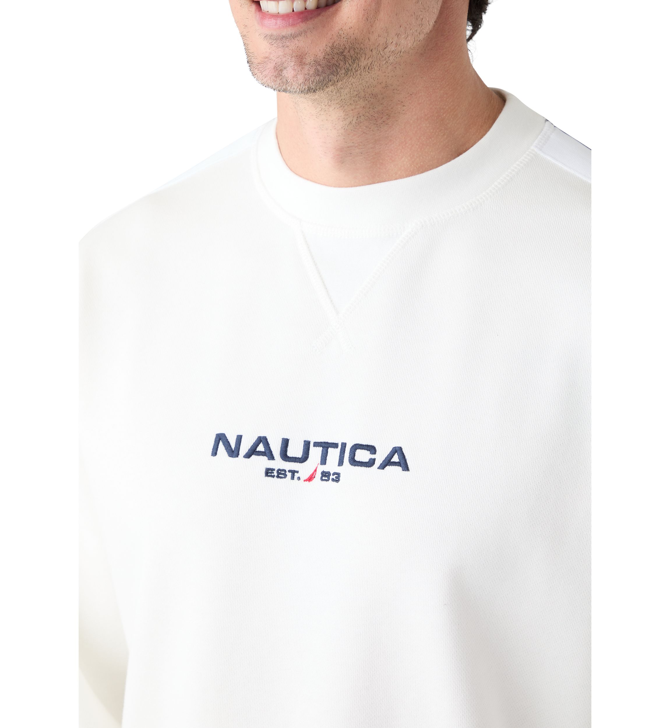 Fleece Graphic Logo Crew Neck Sweatshirt