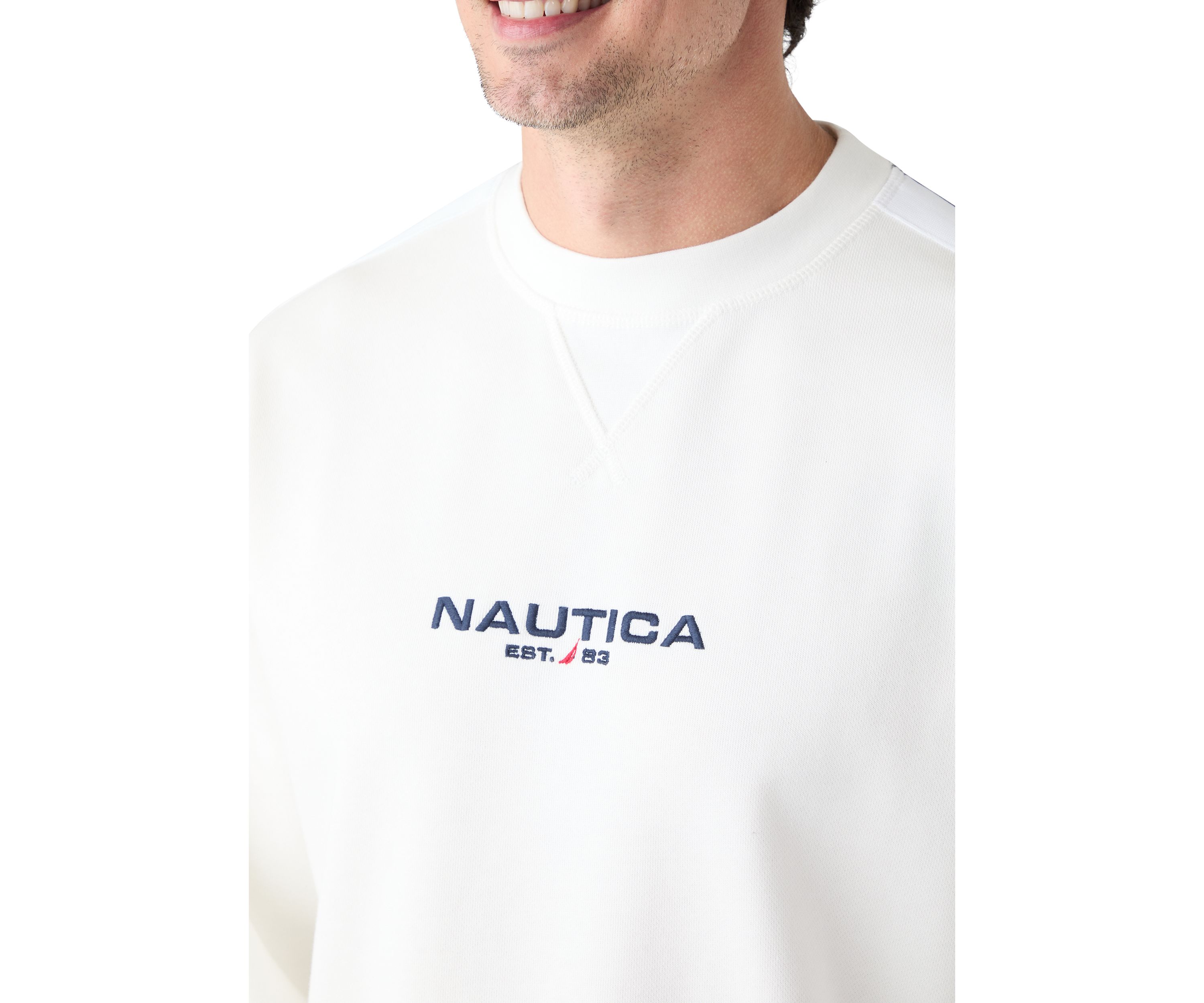 Fleece Graphic Logo Crew Neck Sweatshirt