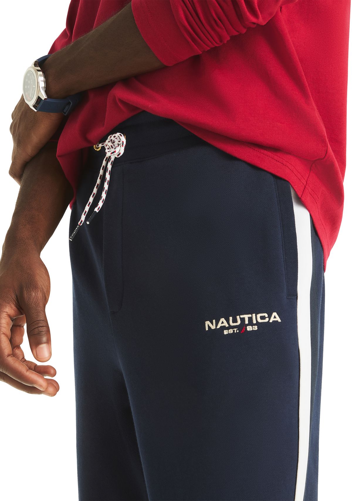 Big & Tall Fleece Side Knit Tape Joggers