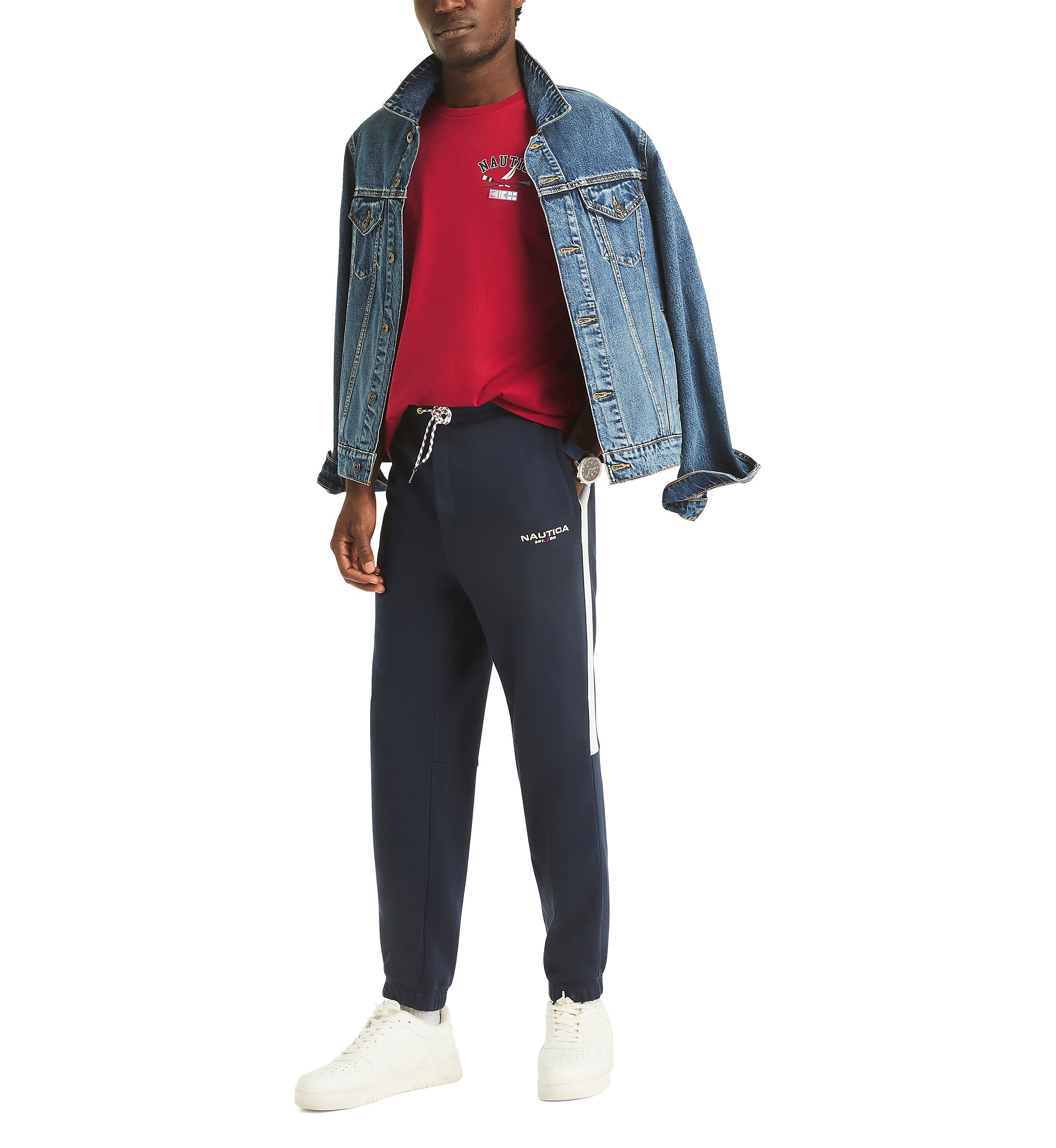Fleece Side Knit Tape Joggers