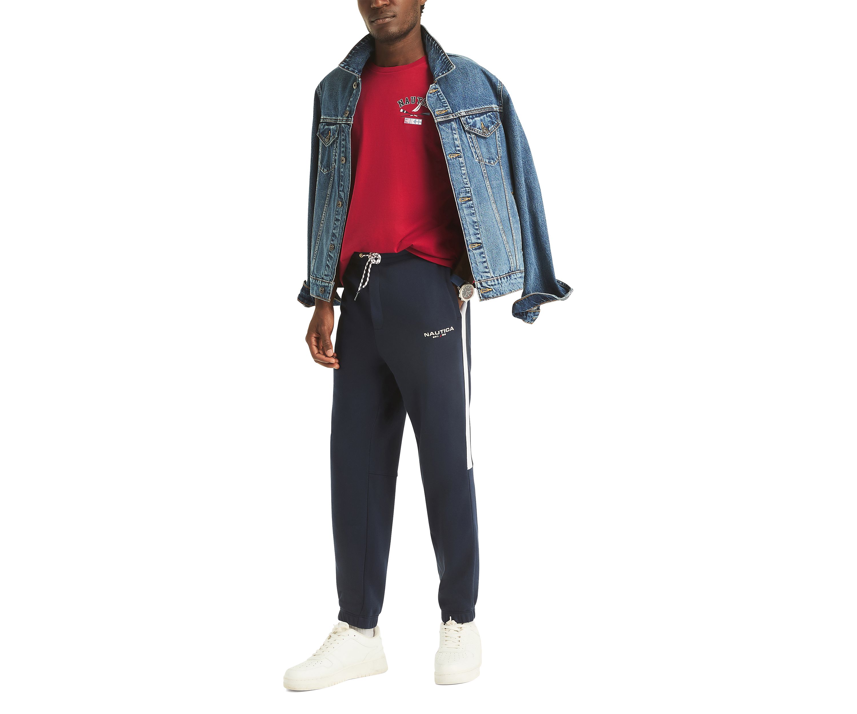 Fleece Side Knit Tape Joggers
