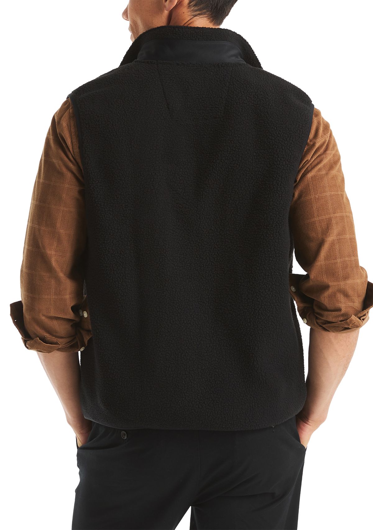 Mens Full-Zip Mix Media Sherpa Vest