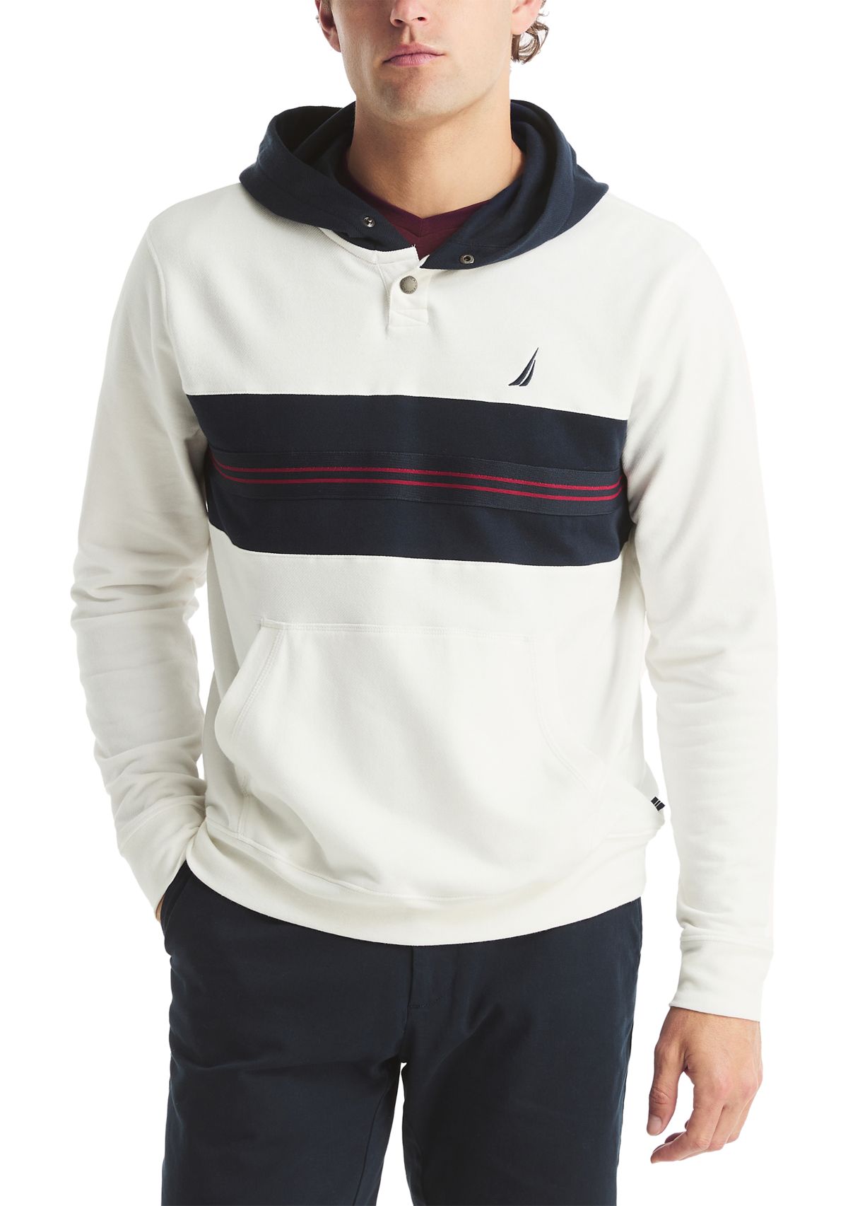 Fleece Pullover Snap Hoodie