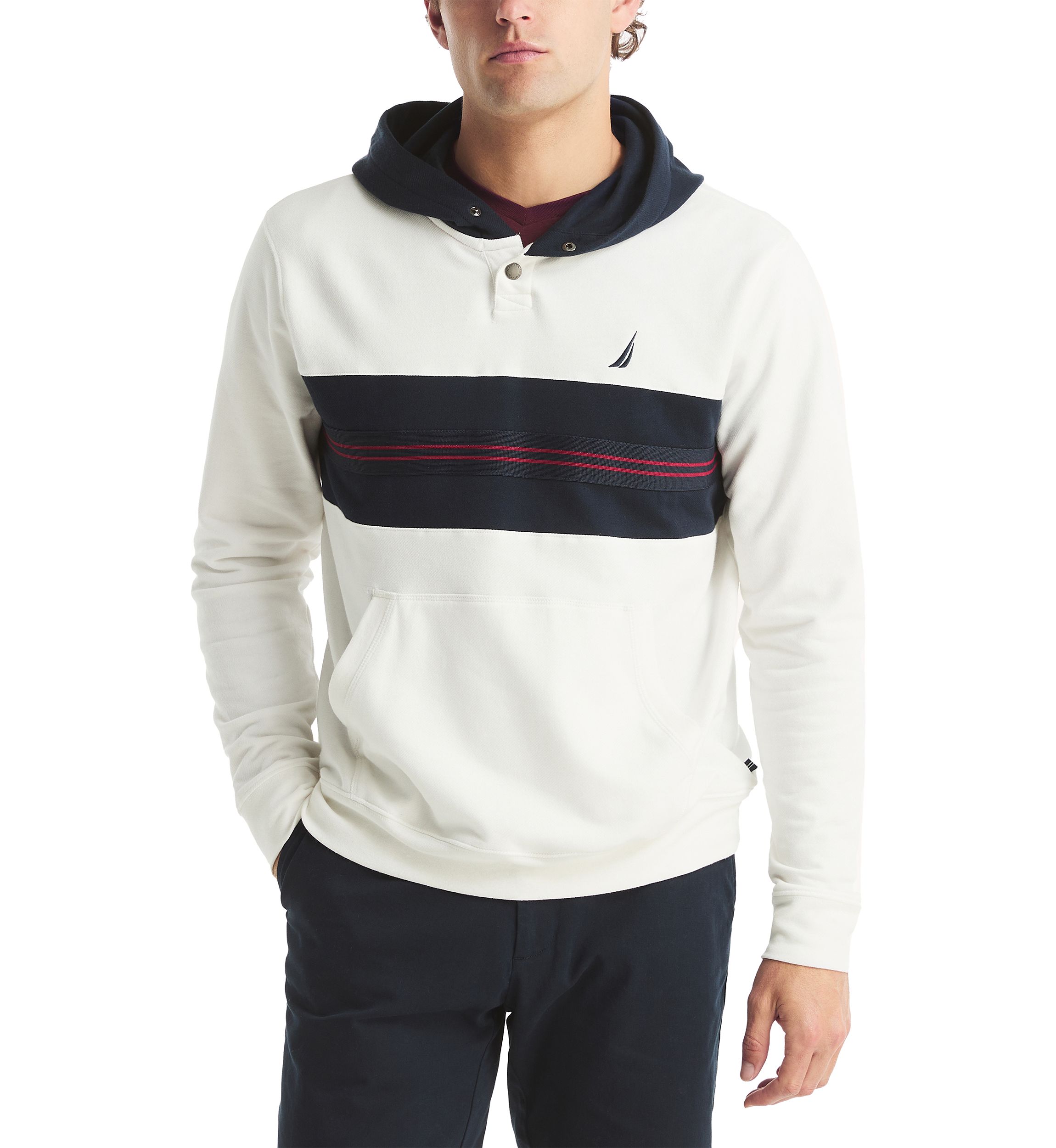 Fleece Pullover Snap Hoodie