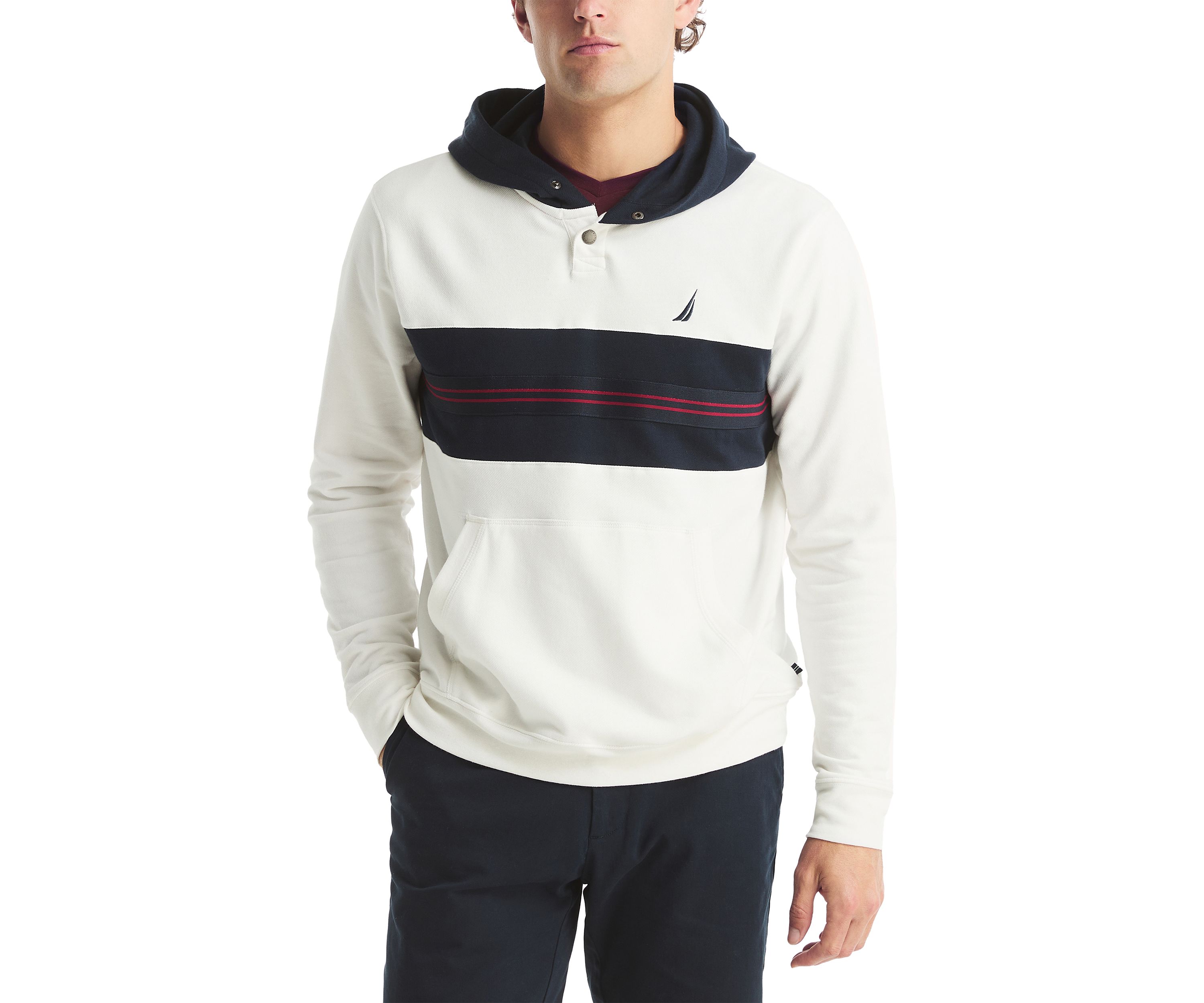 Fleece Pullover Snap Hoodie