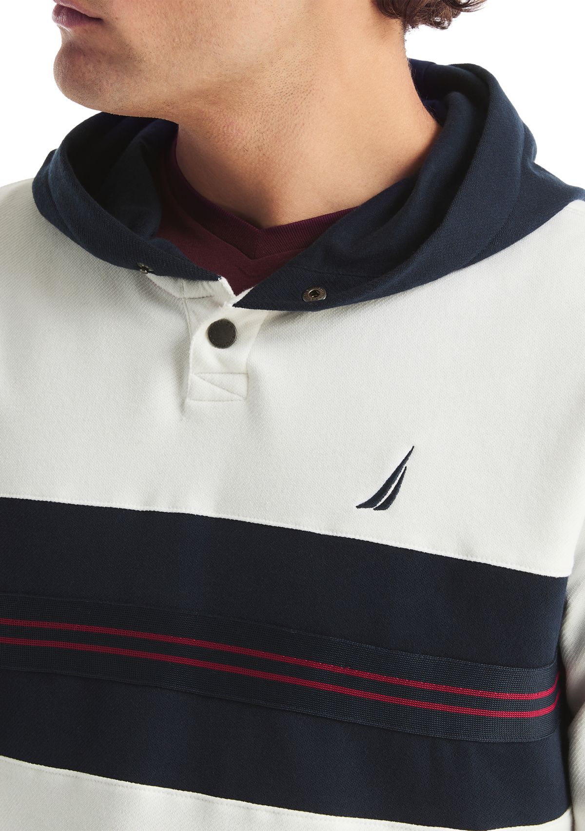 Fleece Pullover Snap Hoodie