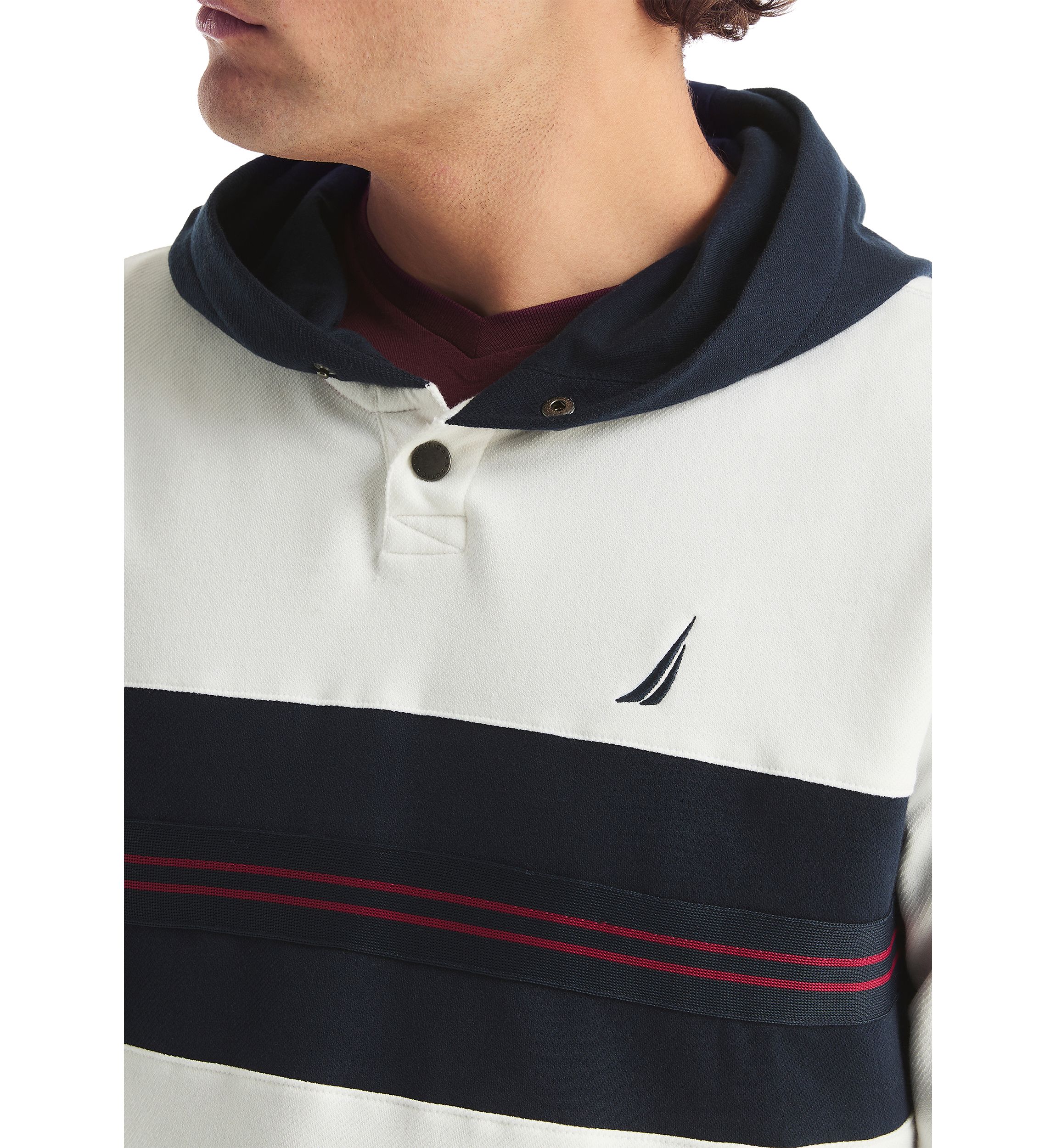 Fleece Pullover Snap Hoodie